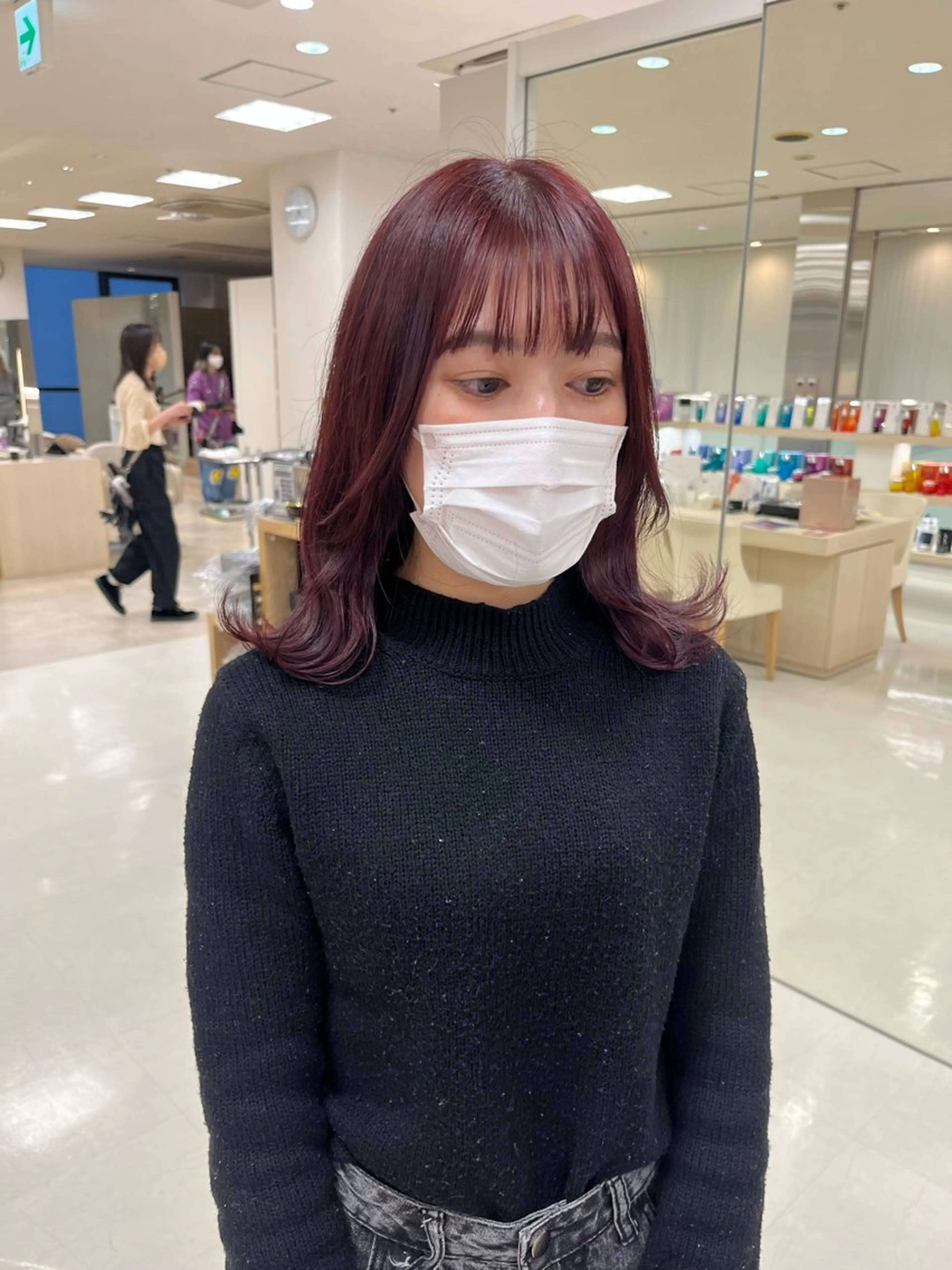 ミディアム カラー ヘアカラー トリートメント m i k u🕊️ 韓国レイヤー/暖色のヘアスタイル