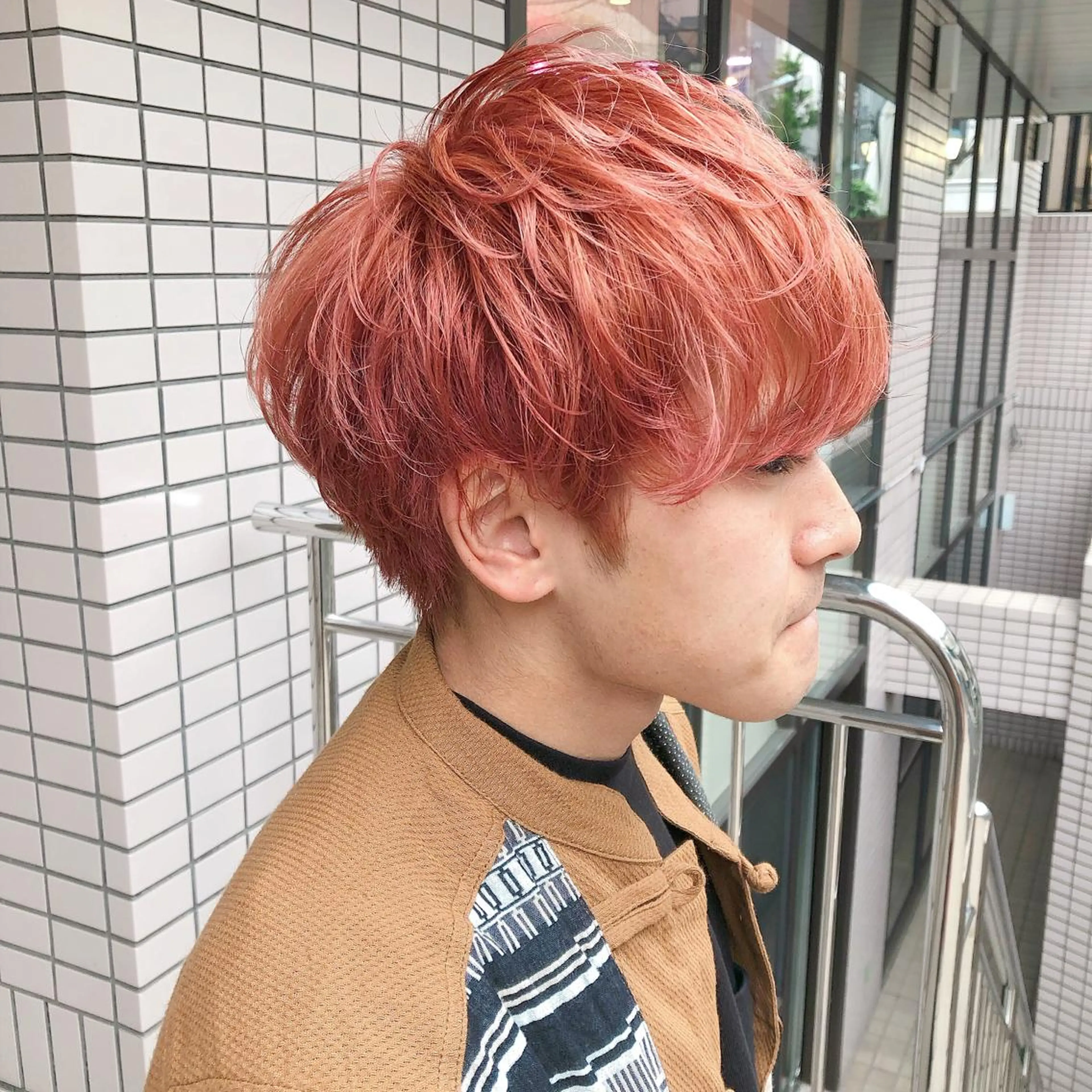 ミディアム カラー パーマ ヘアアレンジ メンズ ネイル マツエク・マツパ ピンクカラー カラーマツエク メンズネイル ピンク レイヤーカット指名 No.1💖マユカのヘアスタイル