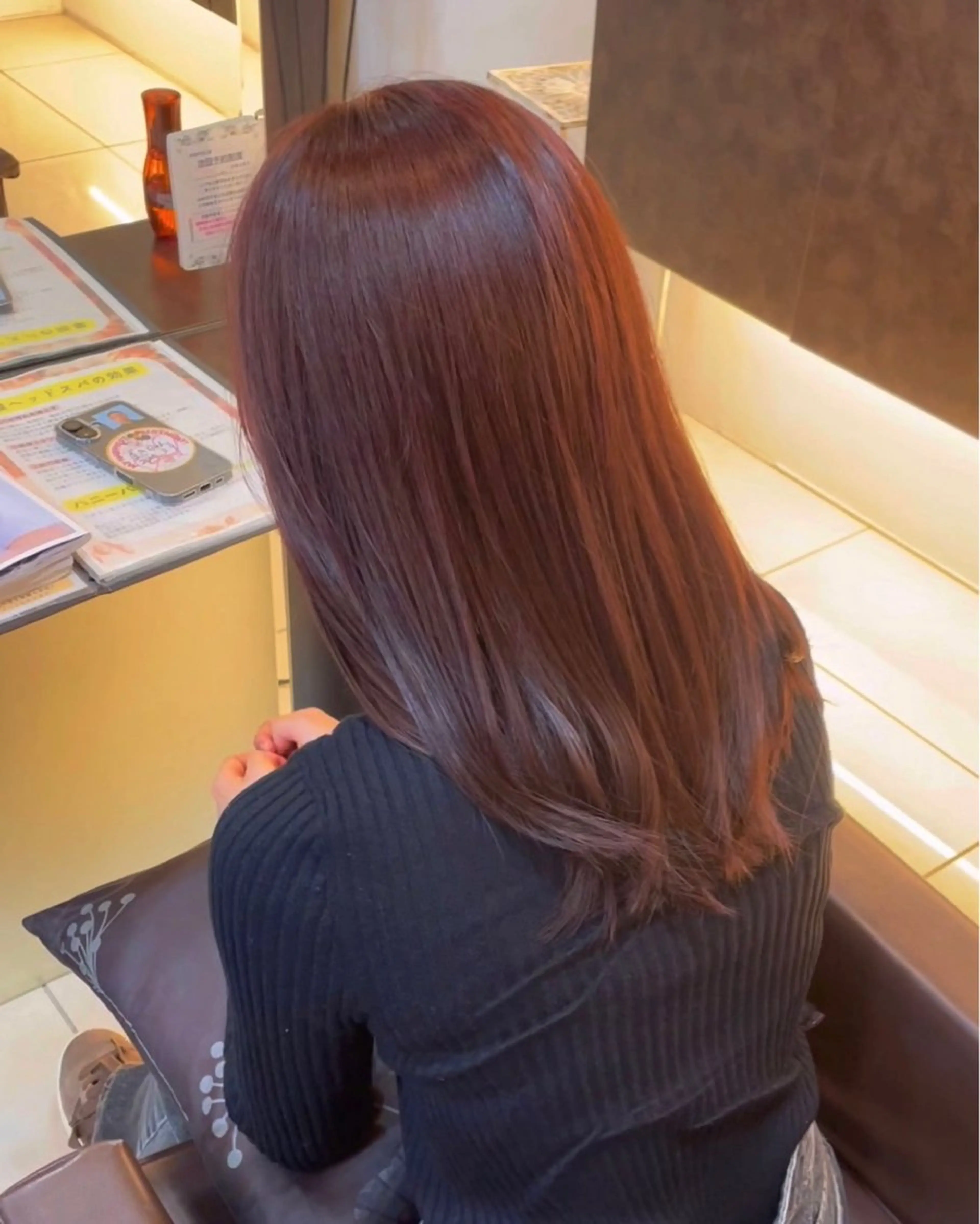 セミロング カラー 🤎うる艶ベージュ 🧸MAYUKA🤎のヘアスタイル