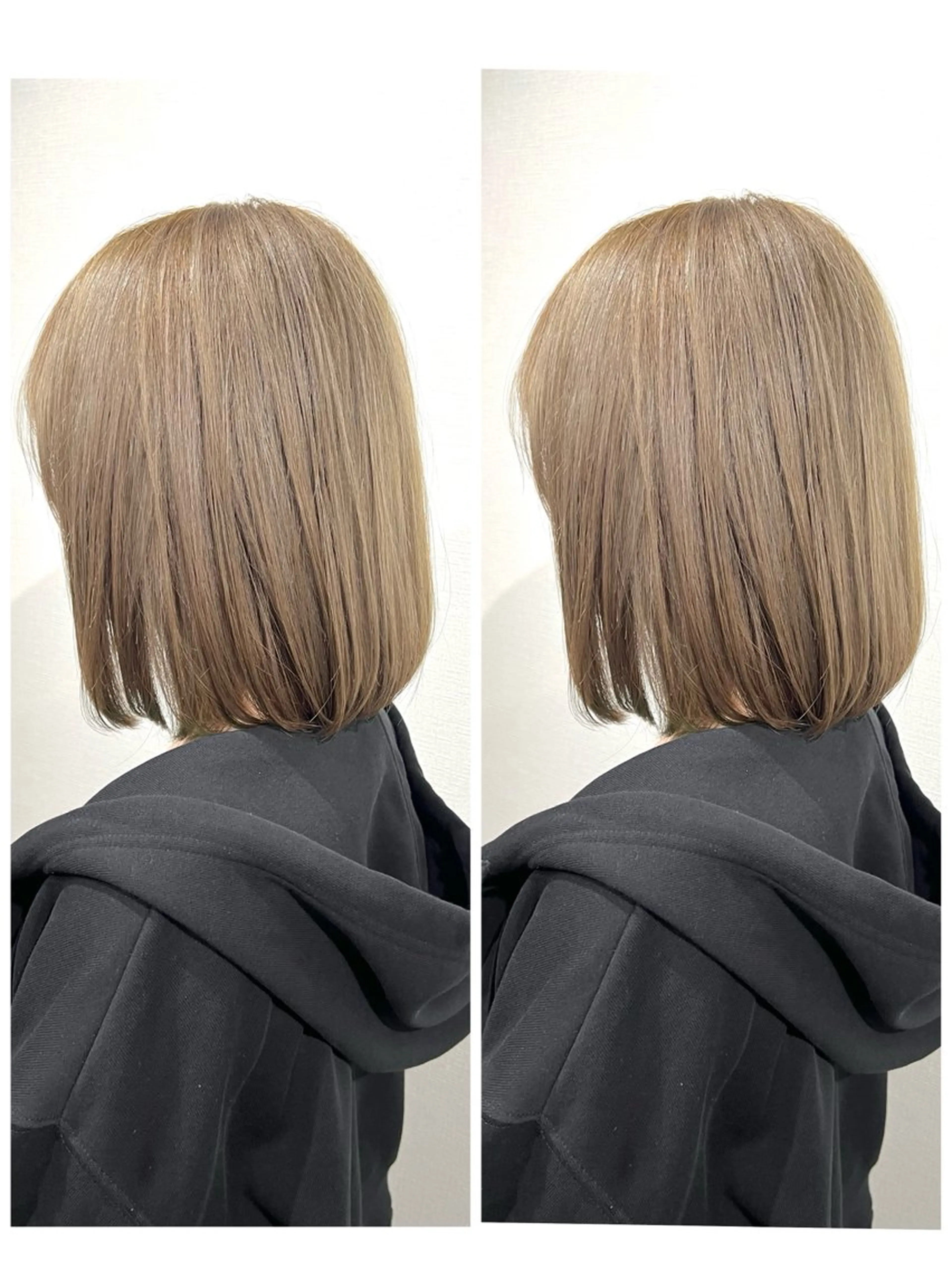 ミディアム カラー ベージュカラー ブリーチ ミルクティーベージュ ボブ ショート/ボブ 特化✂️福岡のヘアスタイル