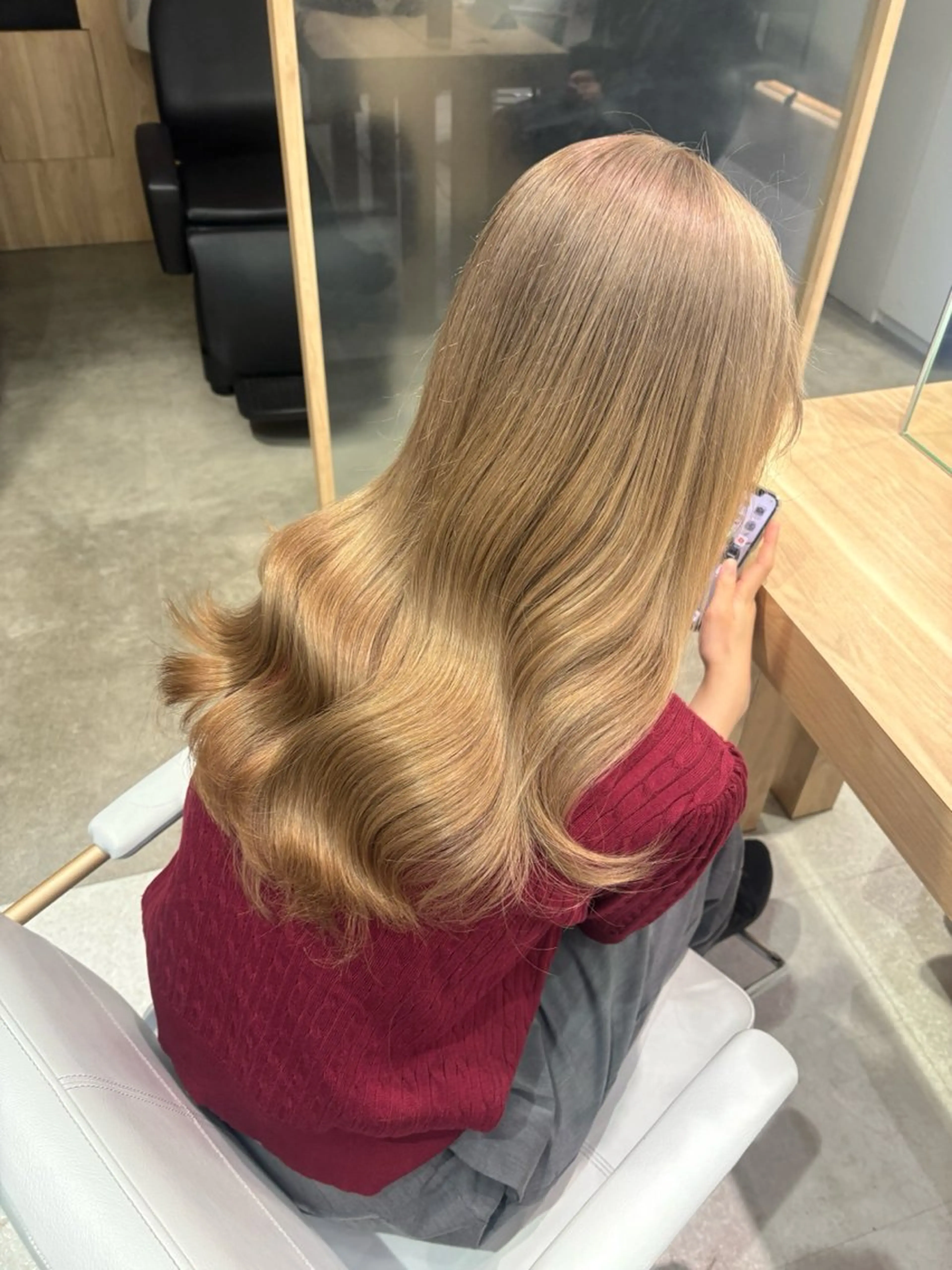 ロング カラー カット ヘアカラー 🇰🇷韓国レイヤー 艶カラー／田川佑紀のヘアスタイル