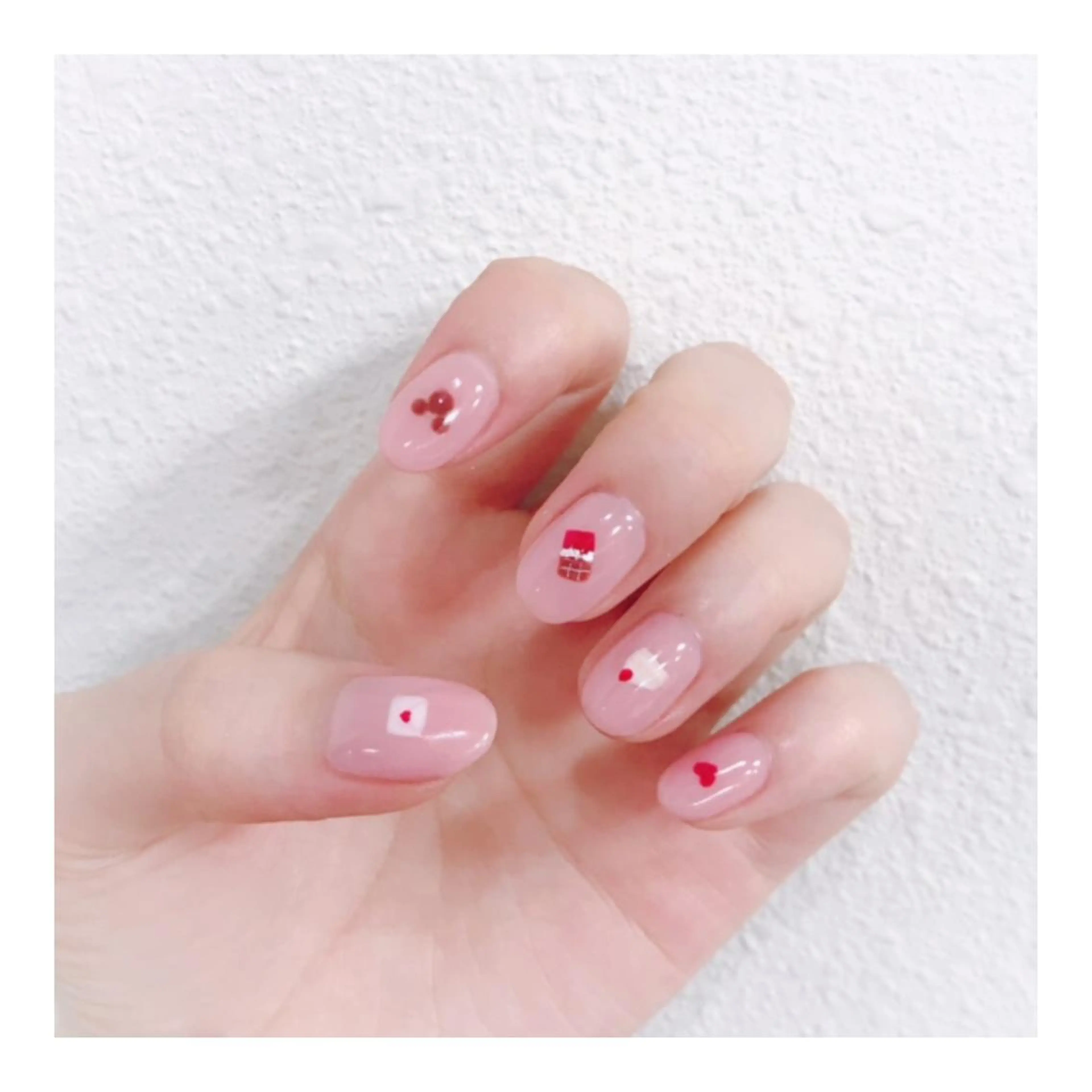 ネイル アートネイル バレンタイン Franc2 nail所属・玉造、森ノ宮 fran2 nailのネイルデザイン