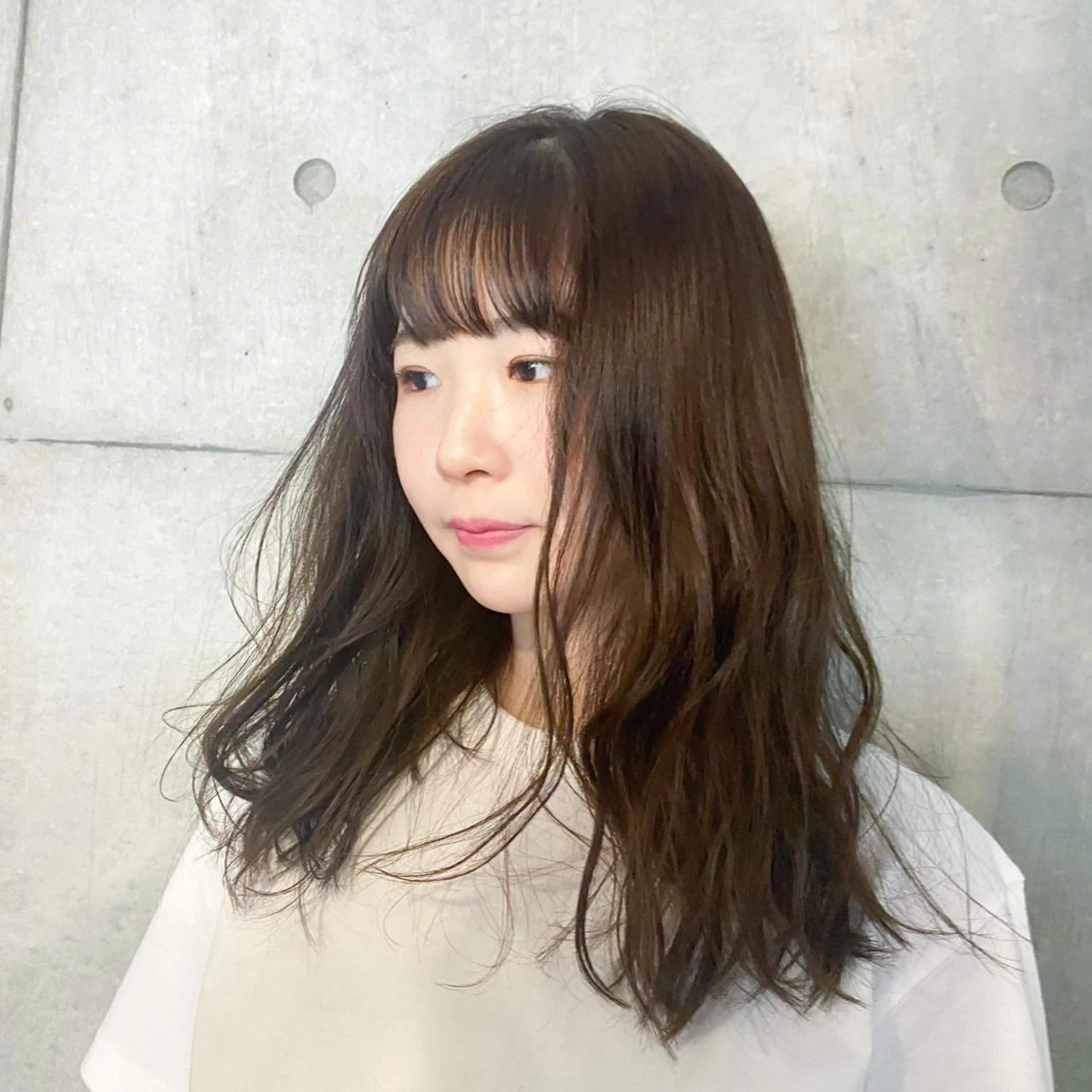 ロング カラー パーマ 艶髪ブリーチ 永井竜也のヘアスタイル