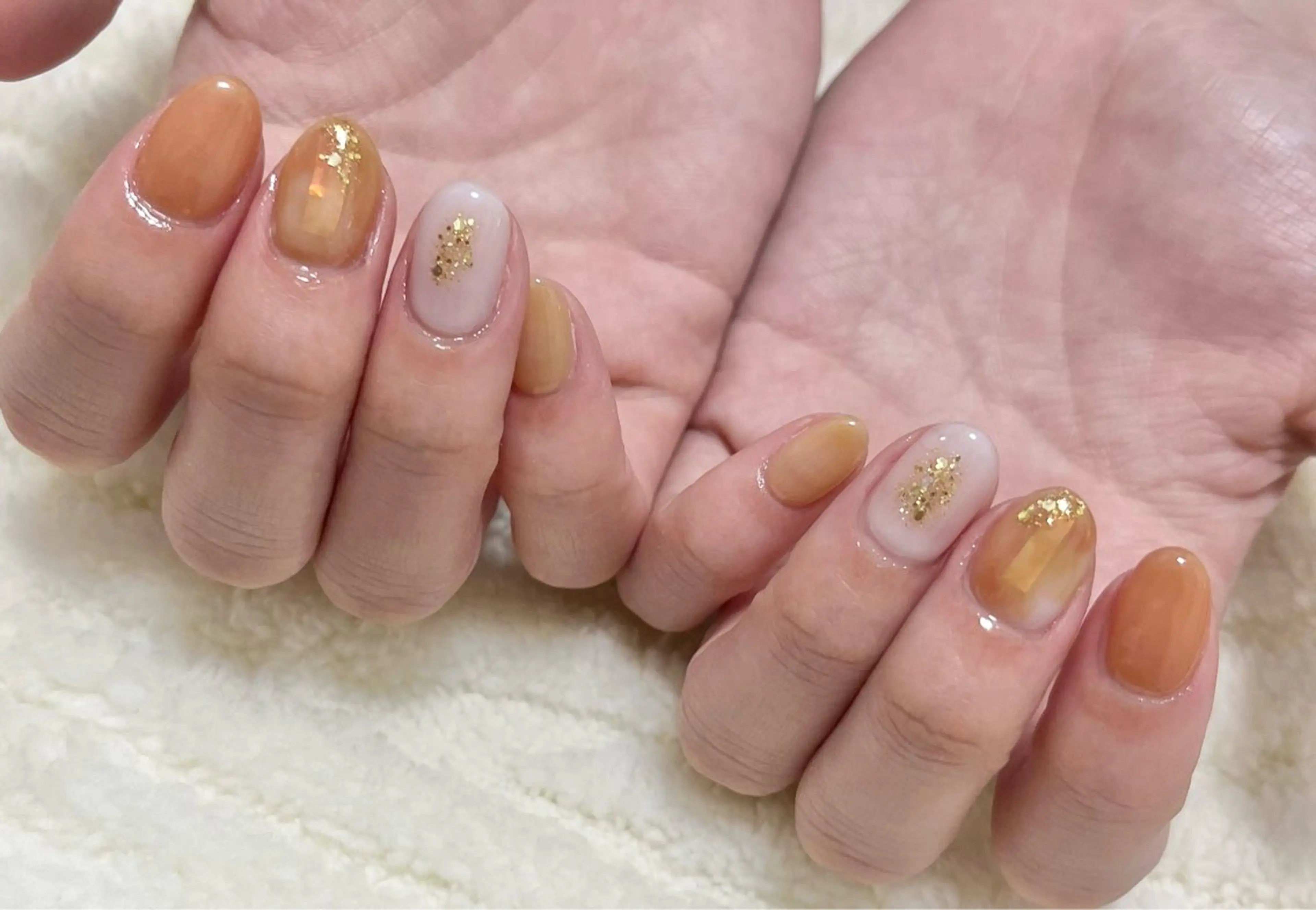 ネイル オーロラネイル ニュアンスネイル 春ネイル わたなべ さやかのネイルデザイン