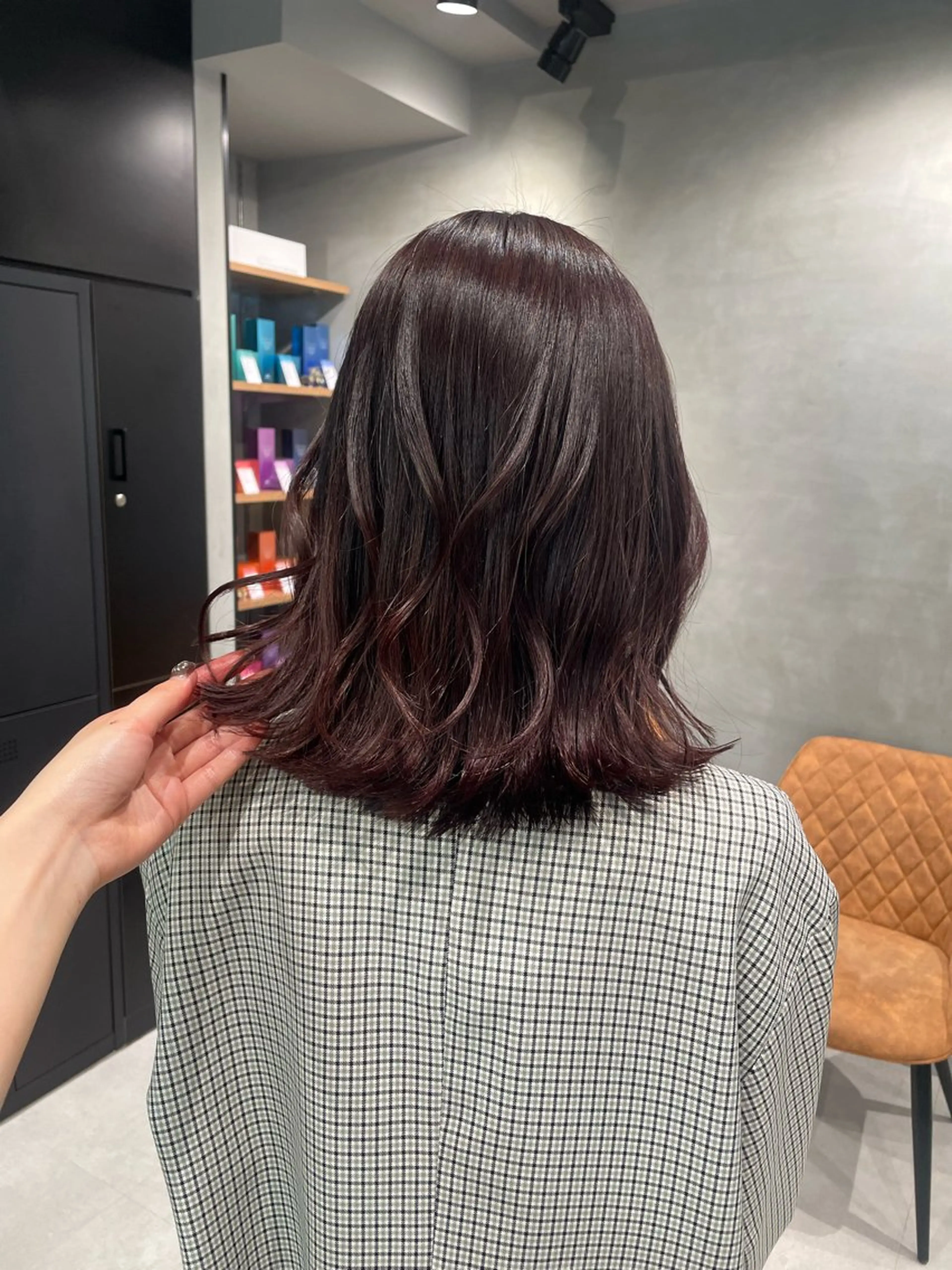ミディアム カラー カット ヘアカラー トリートメント ヘッドスパ ヘアセット 暖色カラー ❤️‍🔥REIRIのヘアスタイル