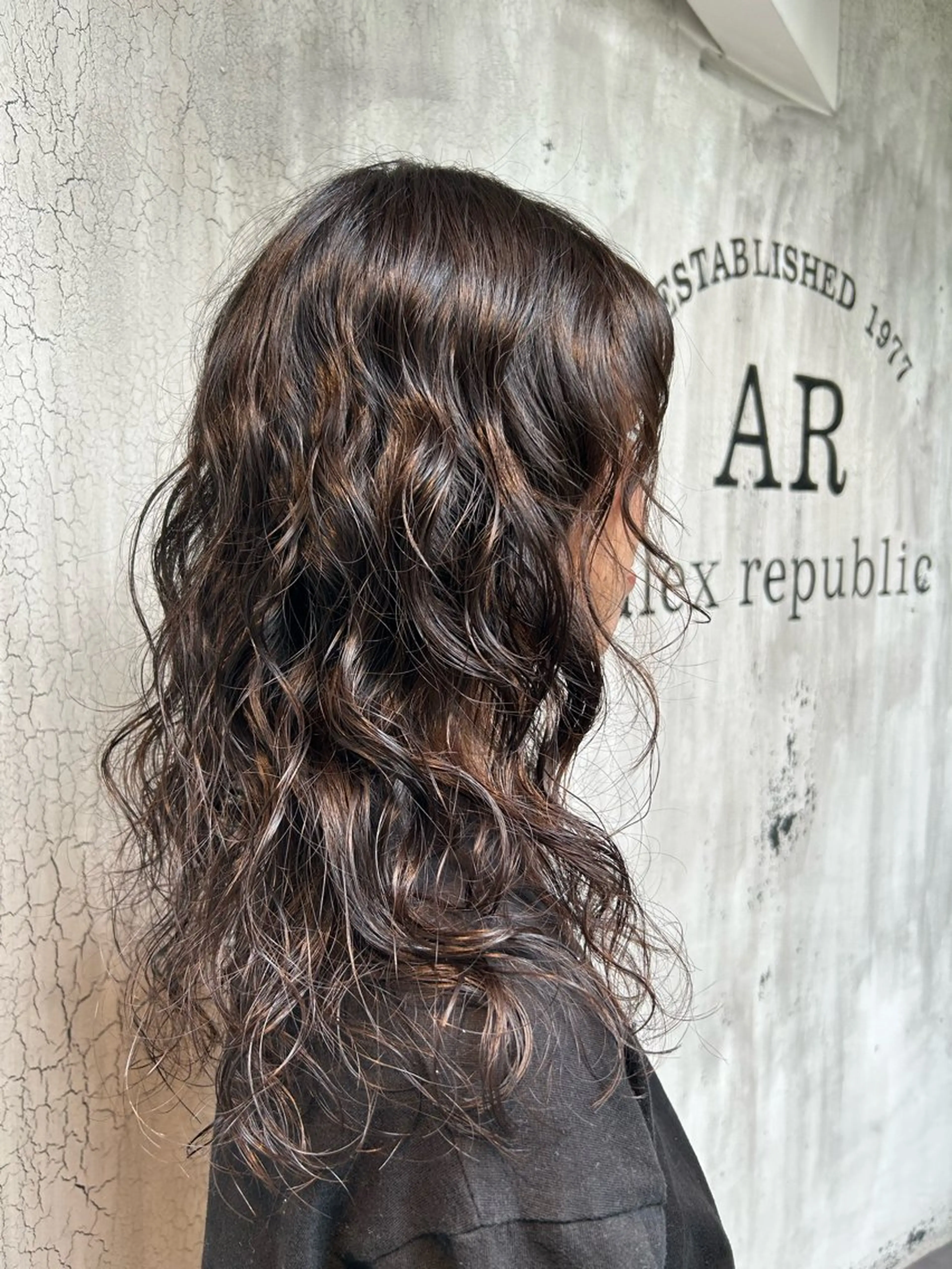 セミロング セミロングパーマ カット パーマ alex republic所属・尾形 真里のヘアスタイル