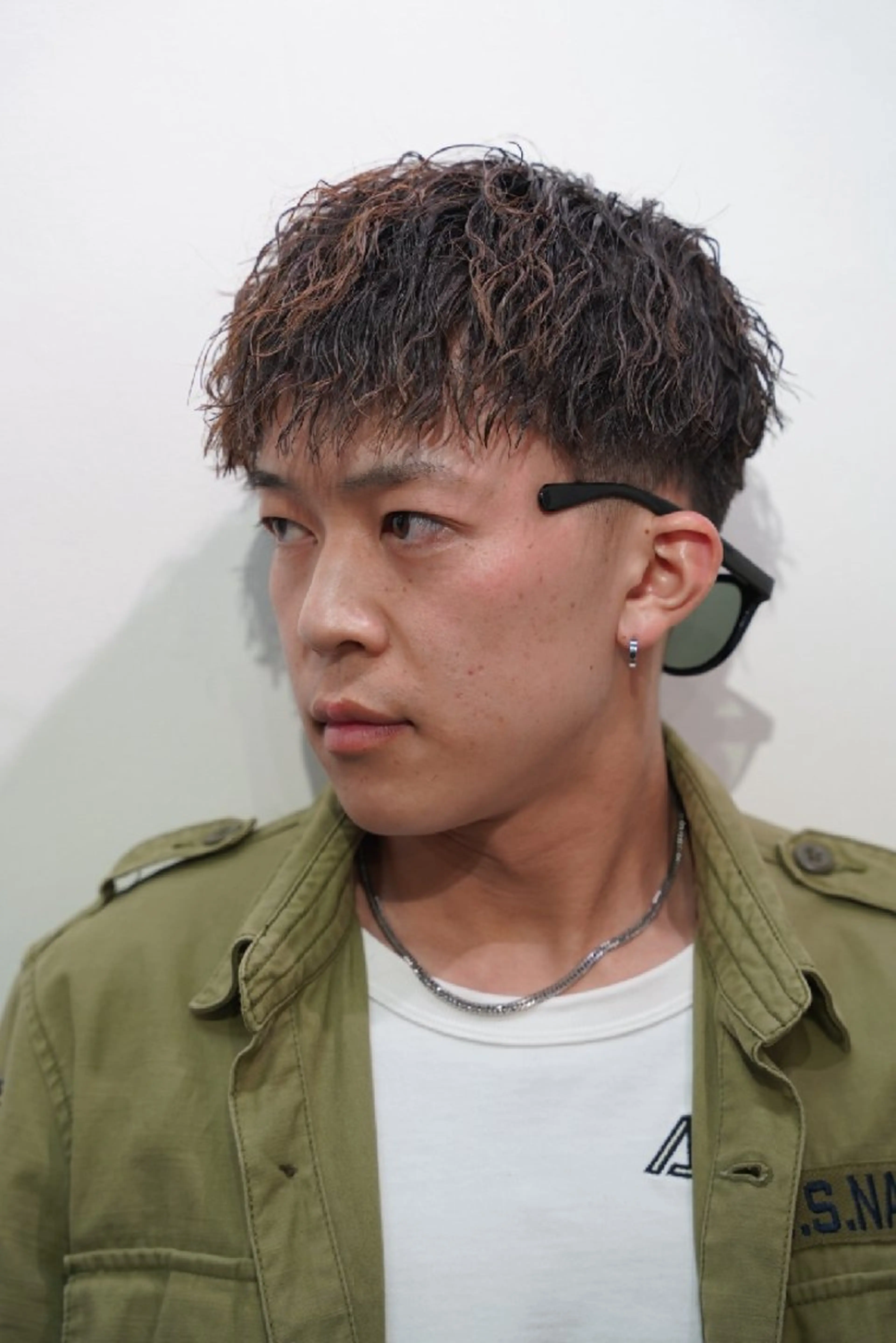 ショート メンズ キッズ パーマ マッシュ メンズパーマ ツイストスパイラルパーマ ショートヘア スパイラルパーマ メンズカット HARUMUのヘアスタイル