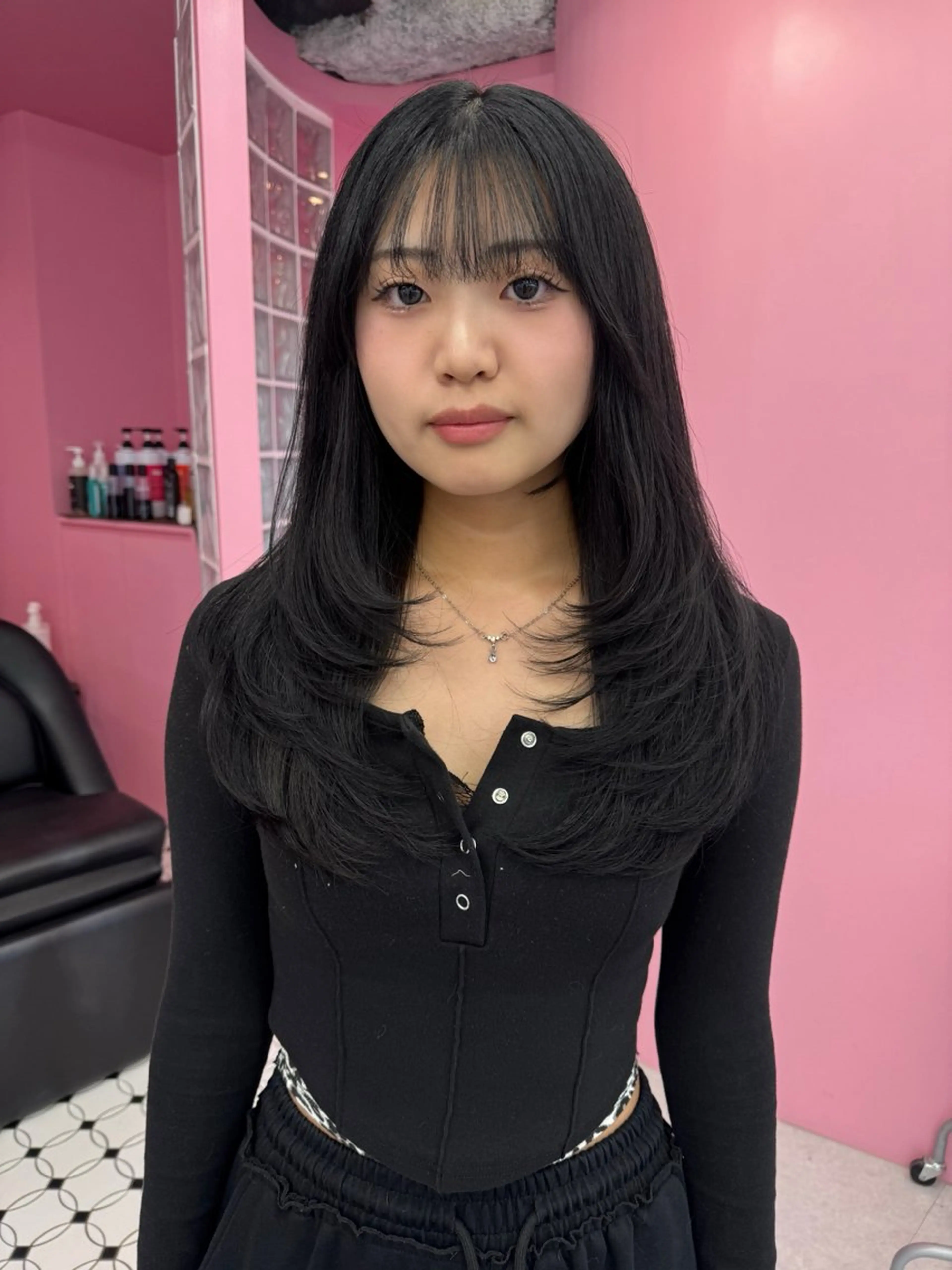 ロング レイヤーカット カット トリートメント レイヤーカット/透明 感カラー/saraのヘアスタイル