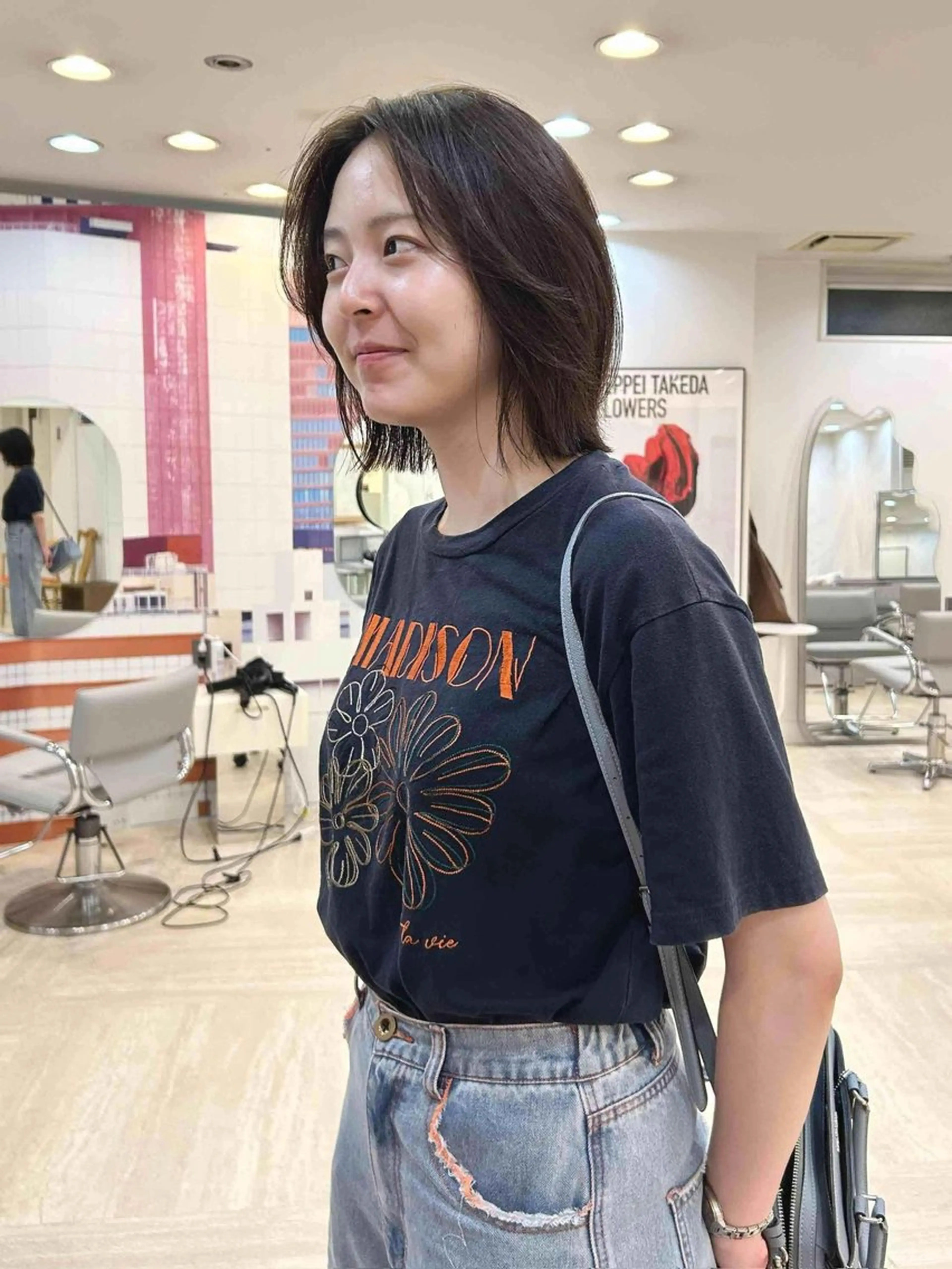 ショート カット 縮毛矯正 鳥海 海のヘアスタイル