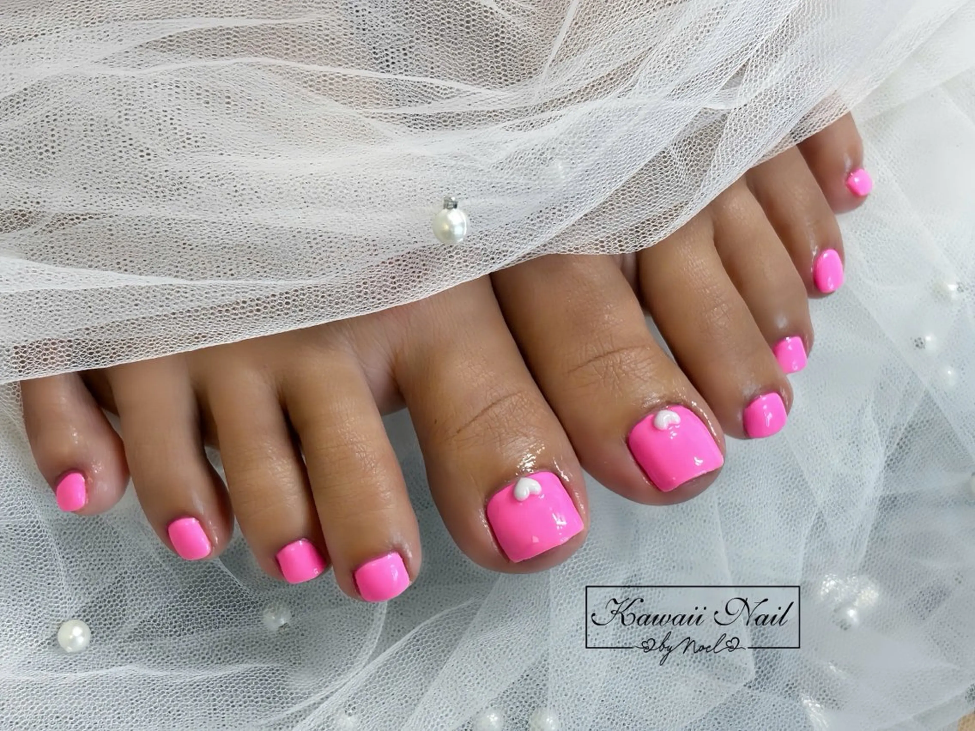 ネイル アートネイル フットネイル フレンチネイル ジェルネイル 韓国ネイル フットネイル Kawaii Nail Salon所属・Kawaii-jp Tomisatoのネイルデザイン