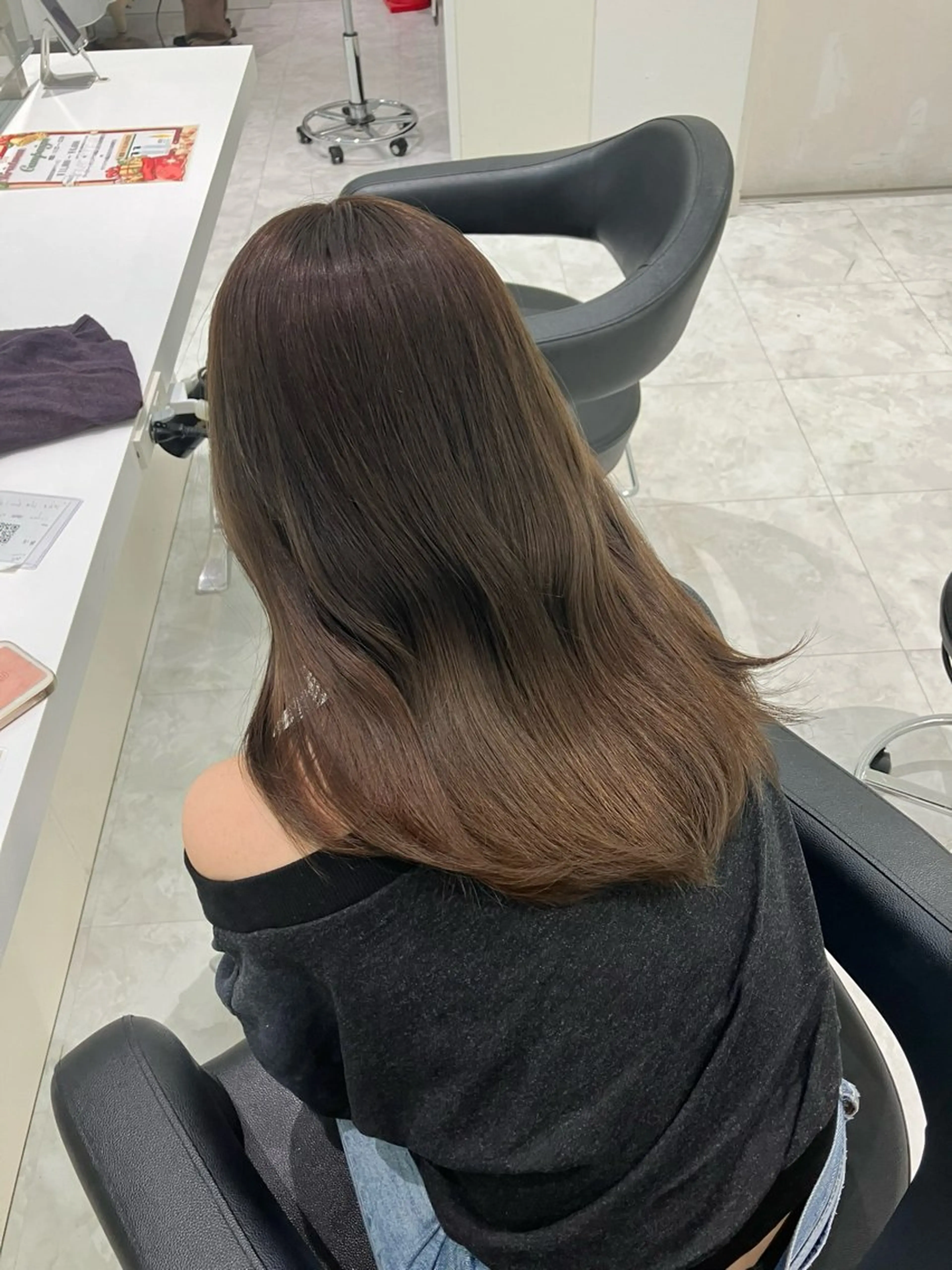 ロング カラー ヘアアレンジ 🫧透明感ラベンダー 似合わせ🫧あい🫧のヘアスタイル