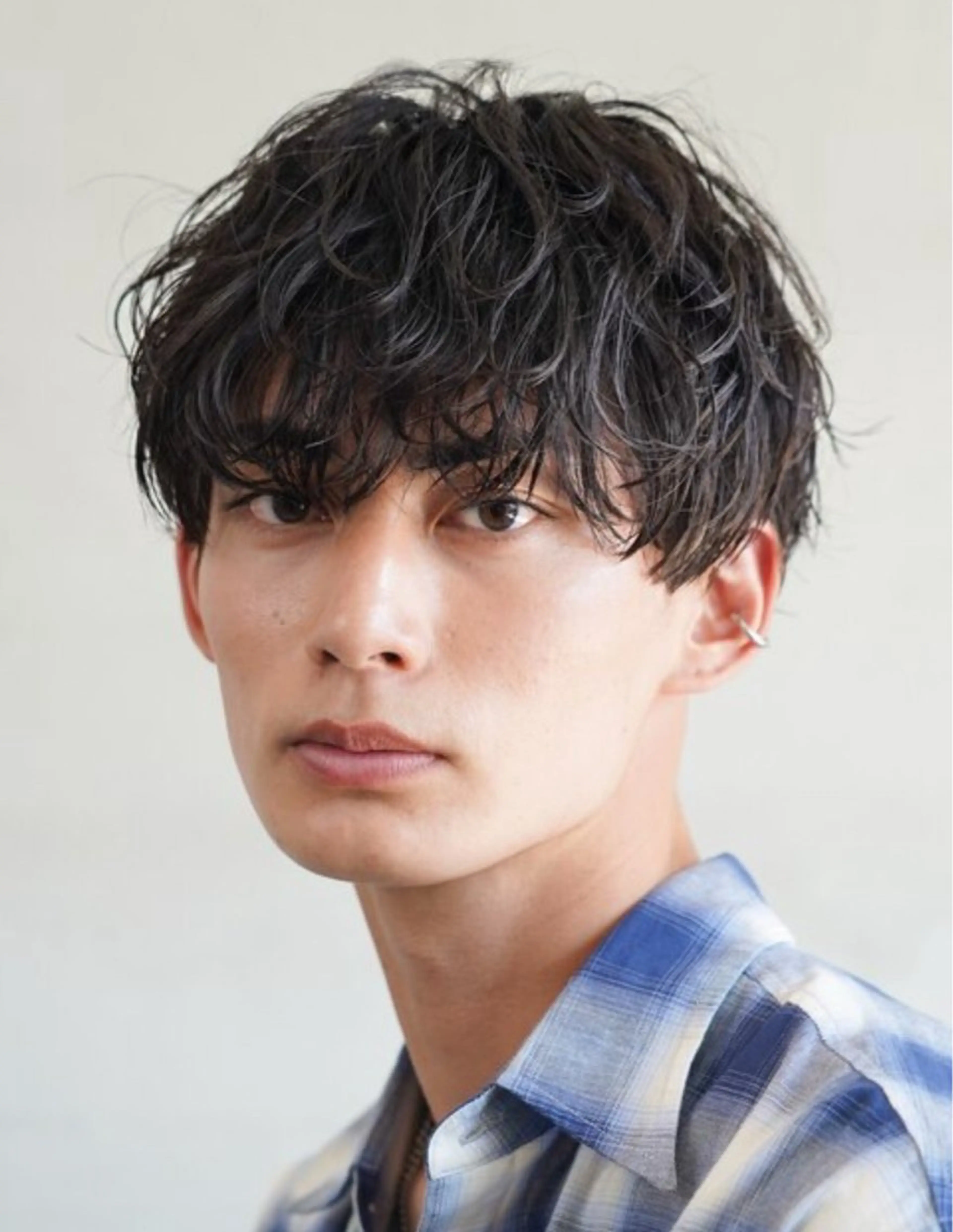 ショート パーマ メンズ カット パーマ 🌀toa/波巻き✨ /メンズパーマ／栄のヘアスタイル