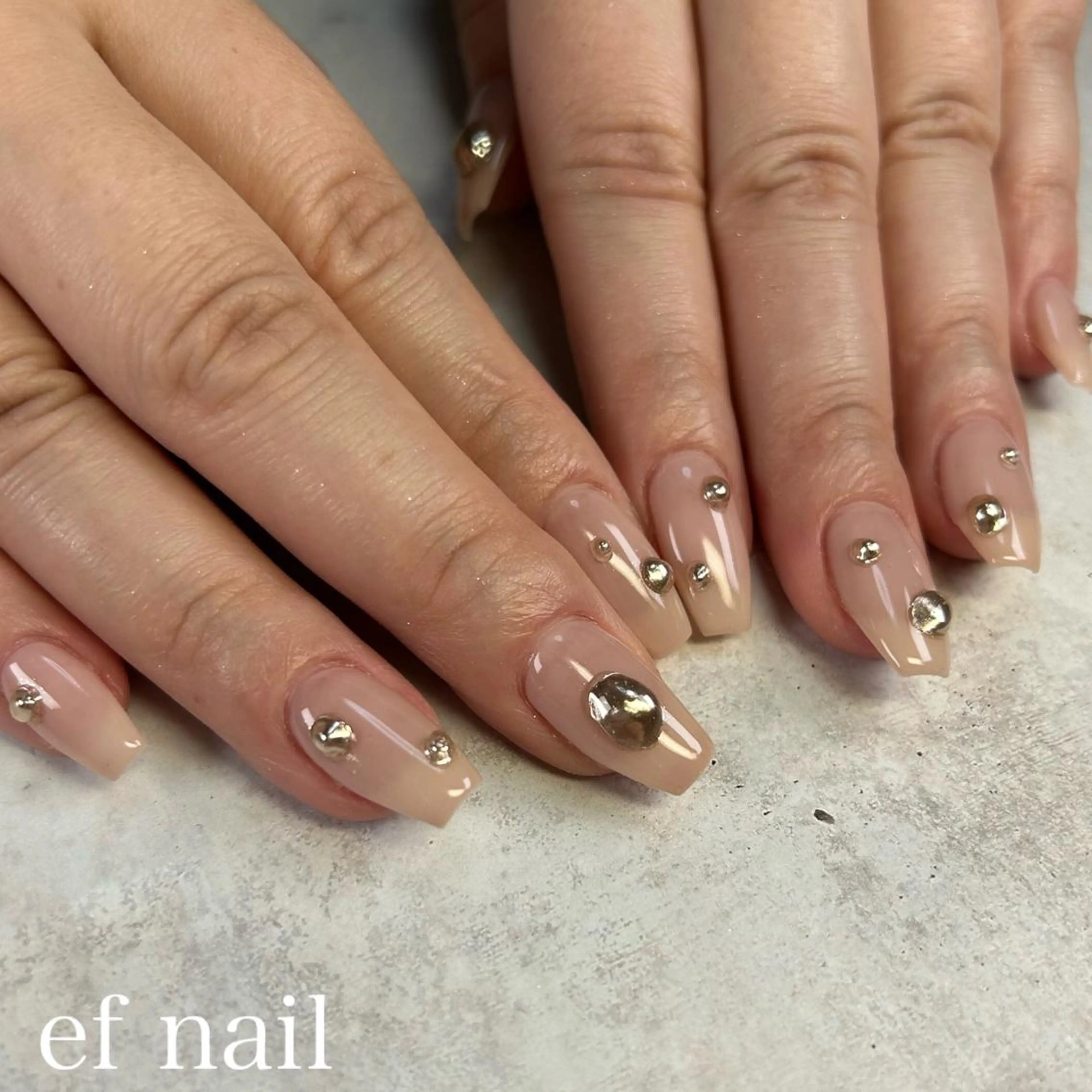 ネイル アートネイル ブラウン クリアネイル ジェルネイル マグネットネイル ハンドネイル ef nailのネイルデザイン