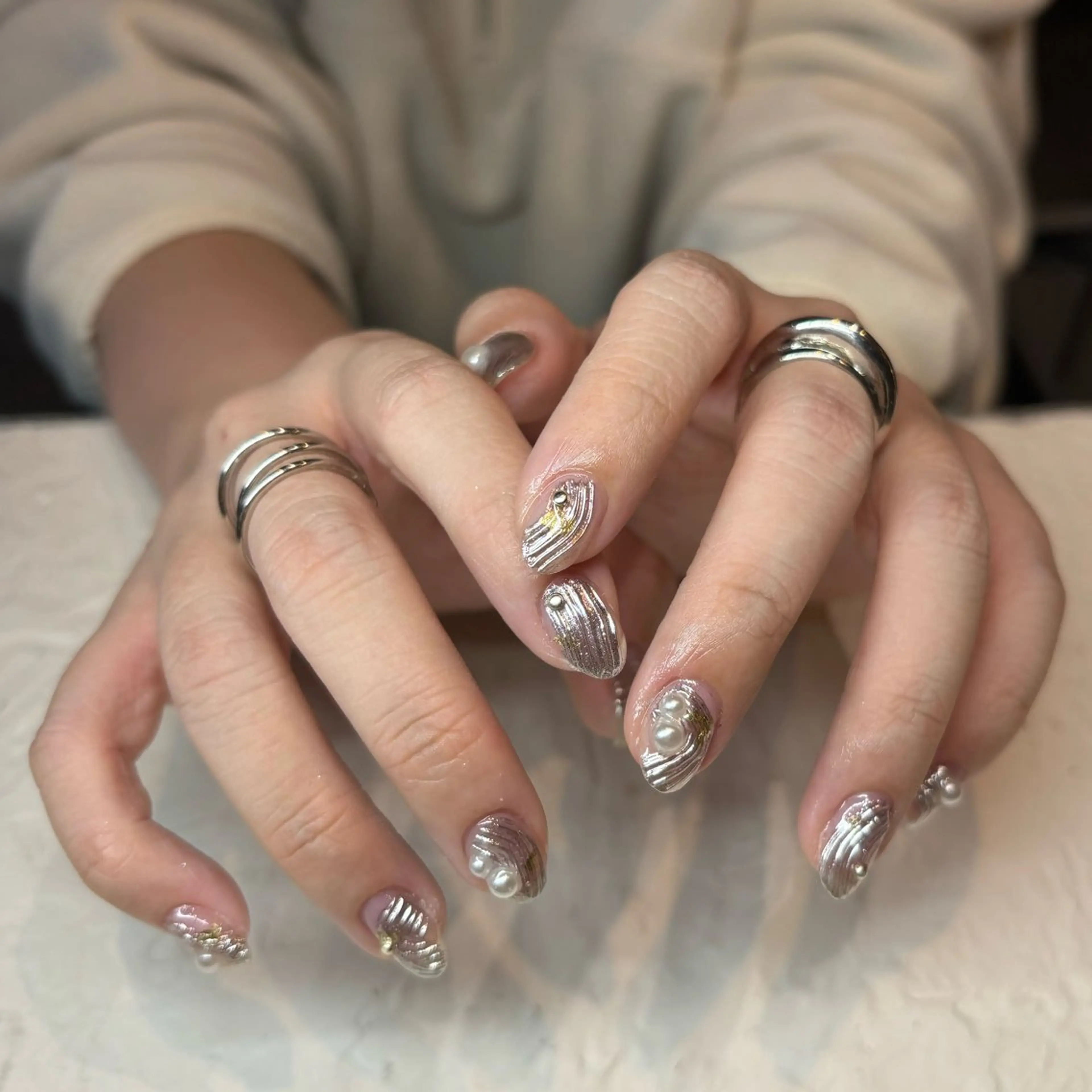 ネイル ニュアンスネイル HONOKA W 【深江橋店】のネイルデザイン