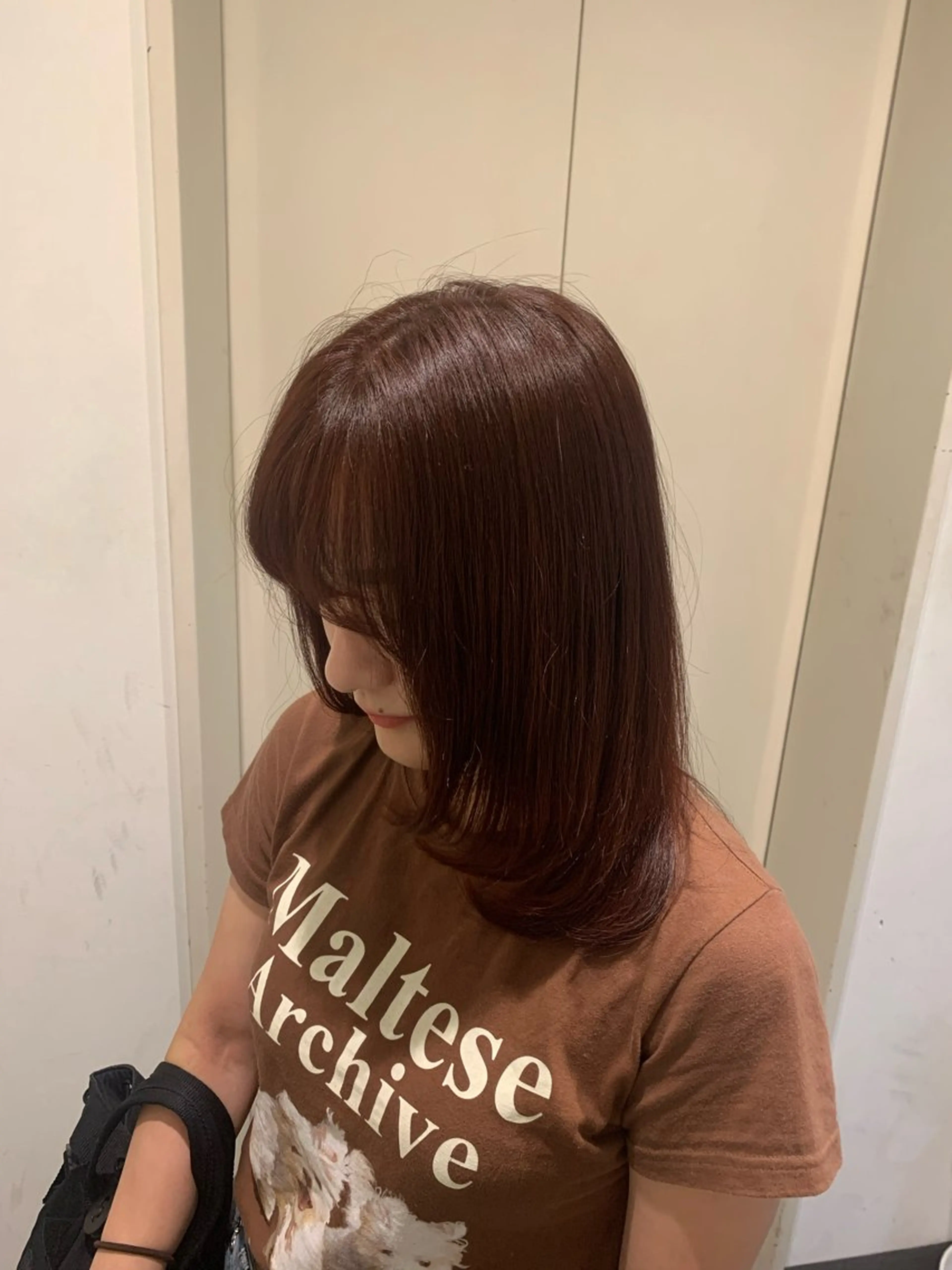 ロング カラー ブラウンカラー ピンクカラー ピンクブラウン 顔まわりレイヤー 顔周りカット カット ヘアカラー トリートメント little 小濱彰太のヘアスタイル