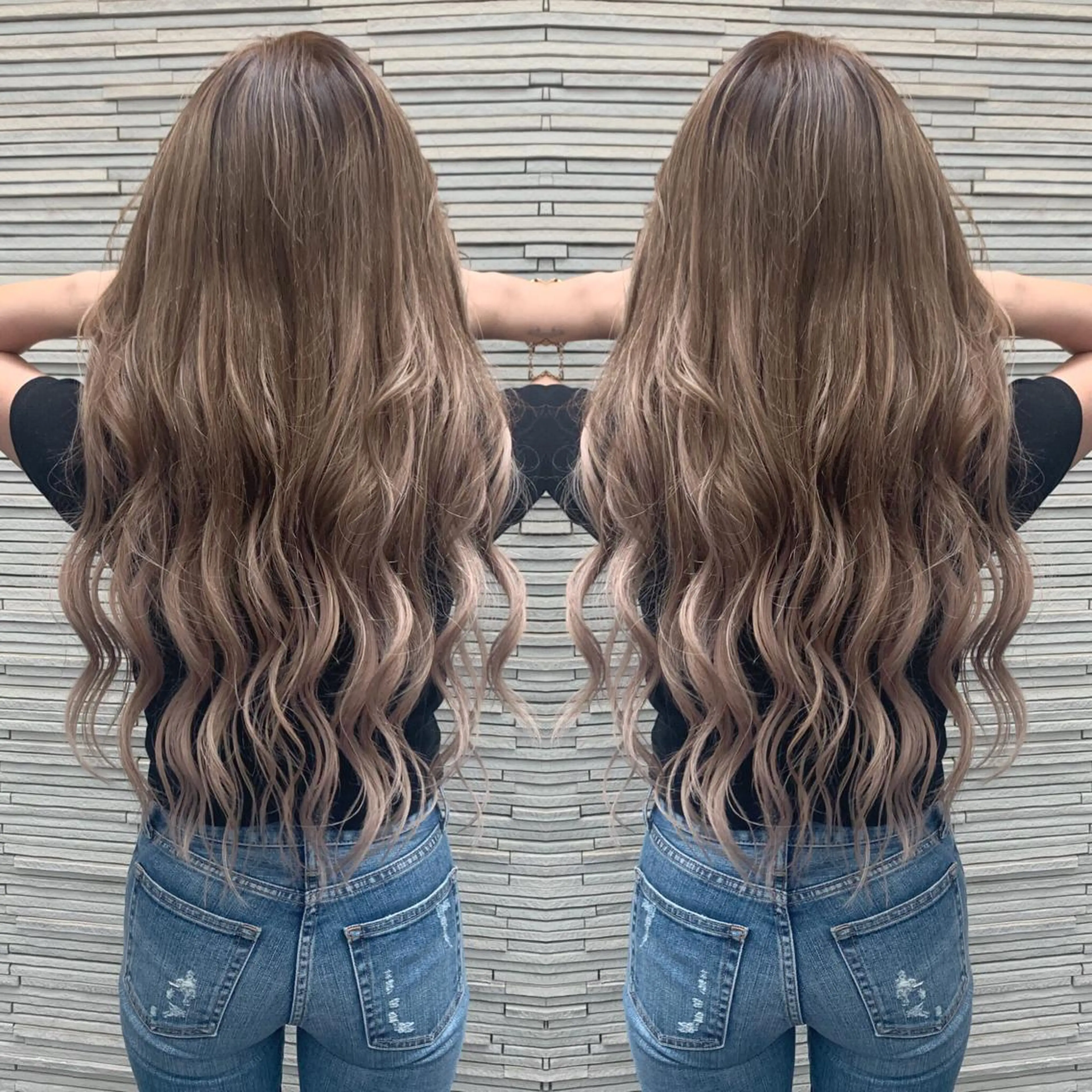 ロング カラー kr2s アメ村のヘアスタイル