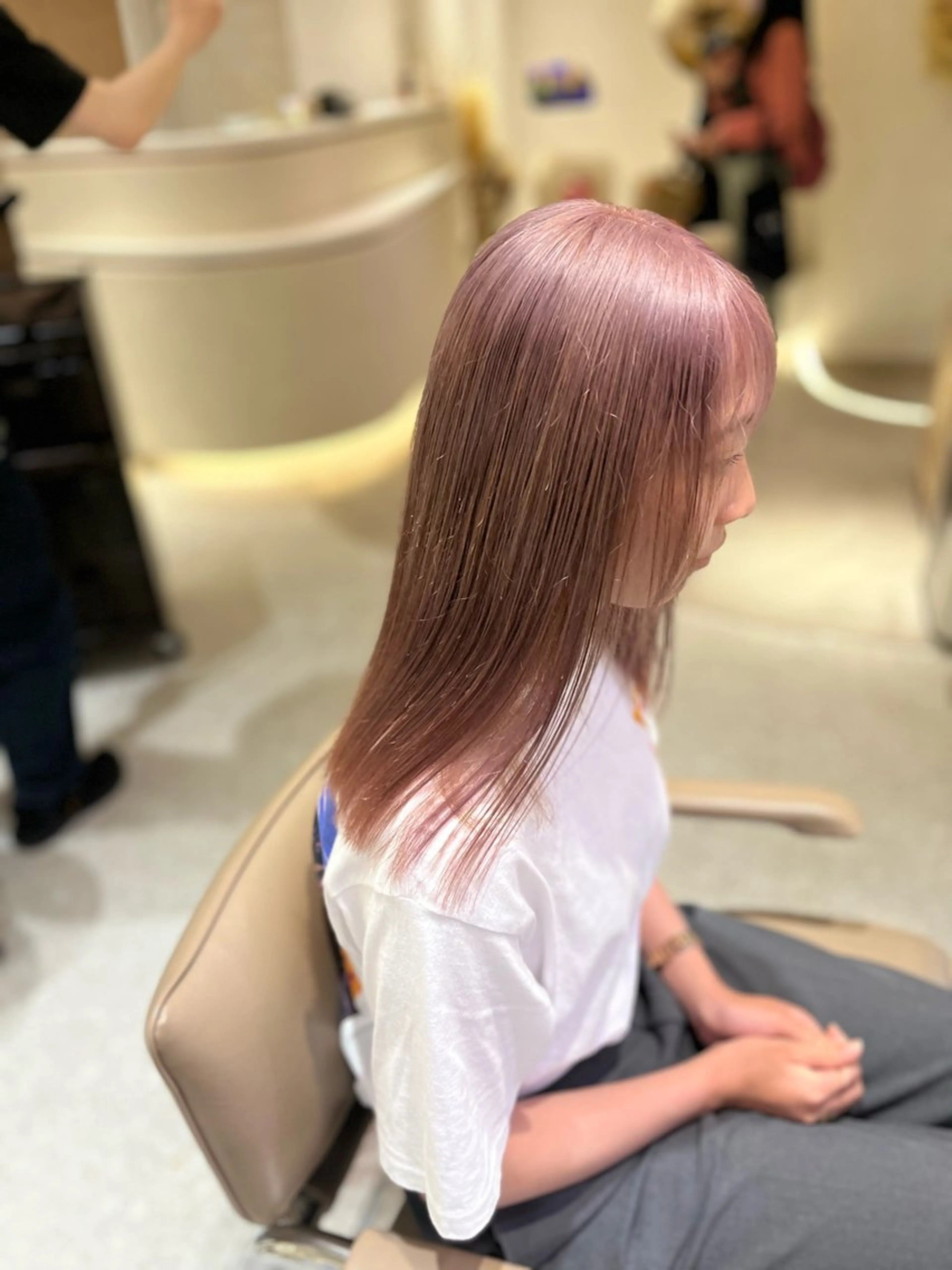 セミロング ピンクラベンダー 池袋/限定メニュー TAISHIのヘアスタイル