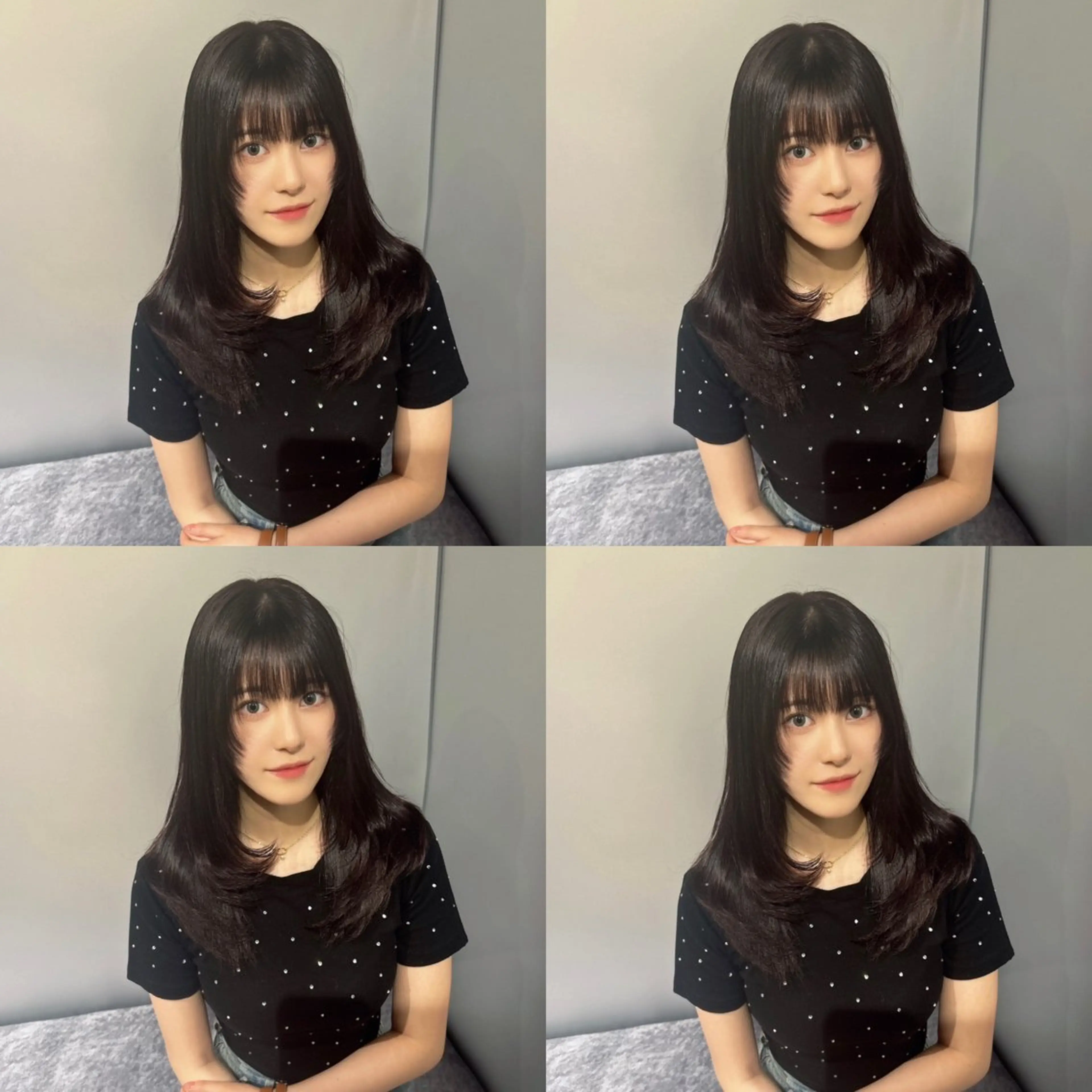 ロング カラー グレージュ ラベンダーカラー ラベンダーグレージュ ラベンダーグレー カット ヘアカラー トリートメント マンツーマン/大人 可愛い🇰🇷早坂のヘアスタイル