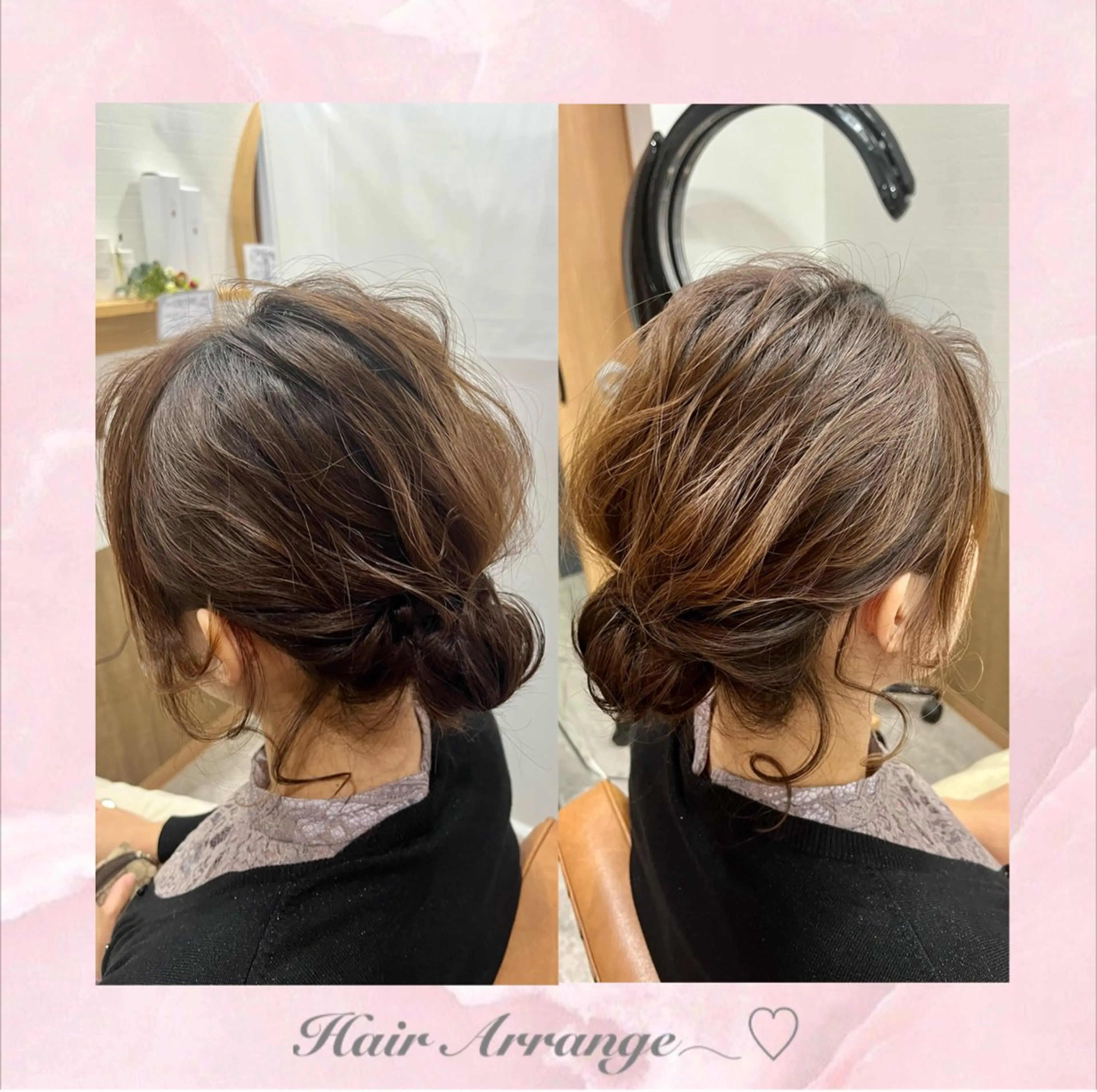 ミディアム ヘアアレンジ ヘアセット 推し活美容師 🩵 Hayashiのヘアスタイル