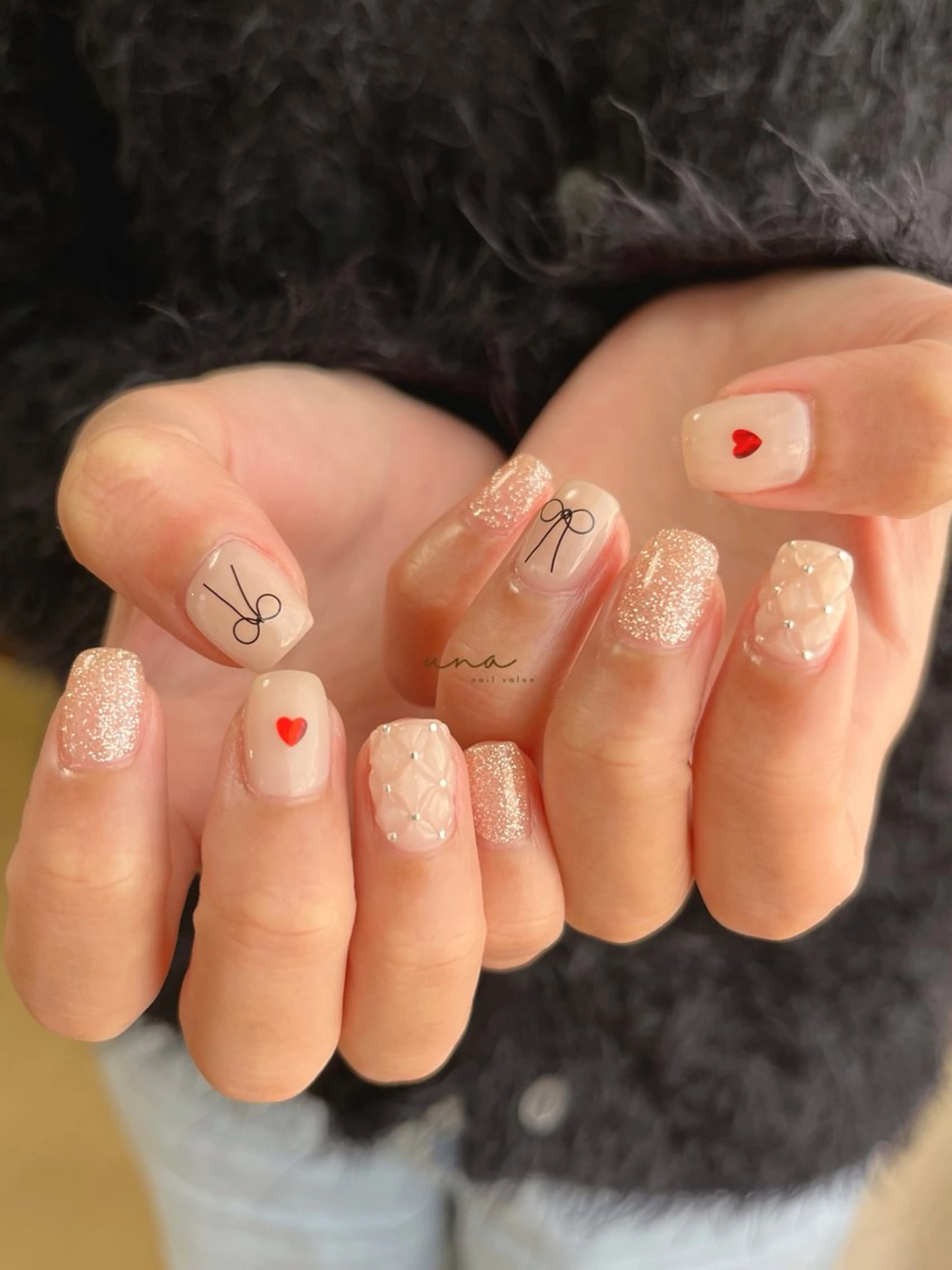 ネイル リボン ハンドネイル * kaoriのネイルデザイン