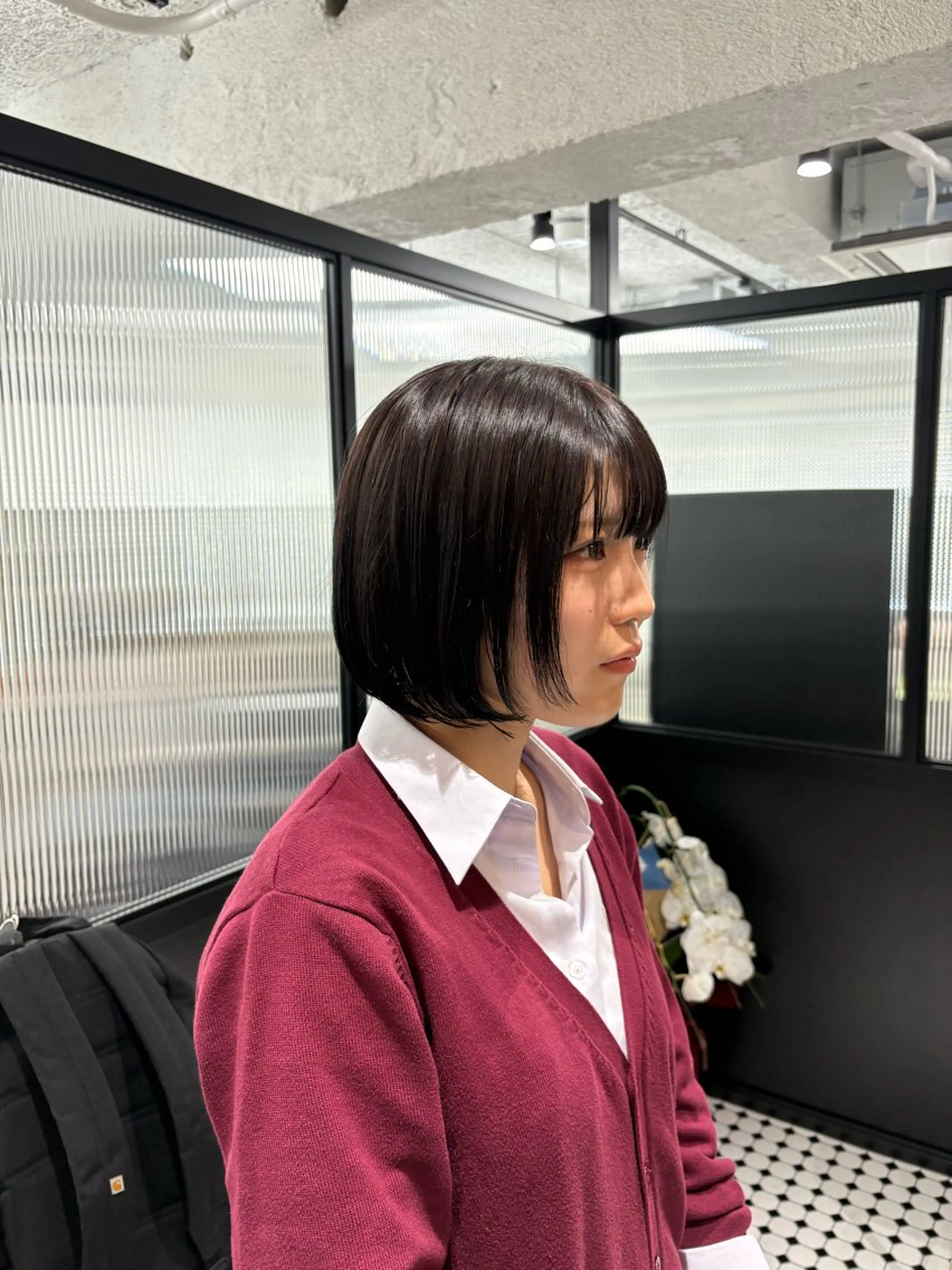 ショート カラー カット ヘアカラー 韓国ヘア暗髪 ダブルカラーメンズ可のヘアスタイル