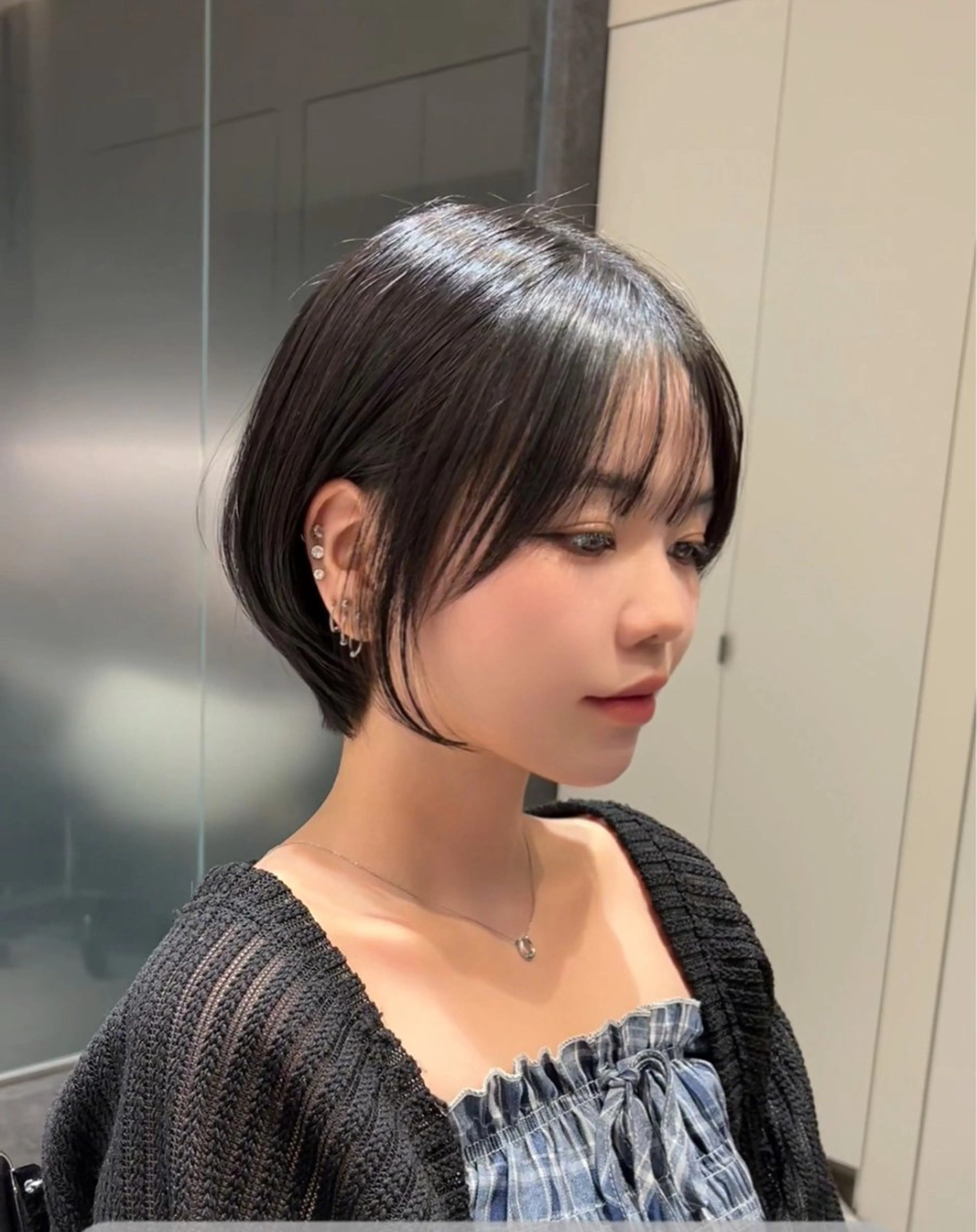 ショート ショートボブ ボブ ショートヘア 縮毛矯正 HARUKI MINATO japan NAMIKI所属・轟 千夏のヘアスタイル