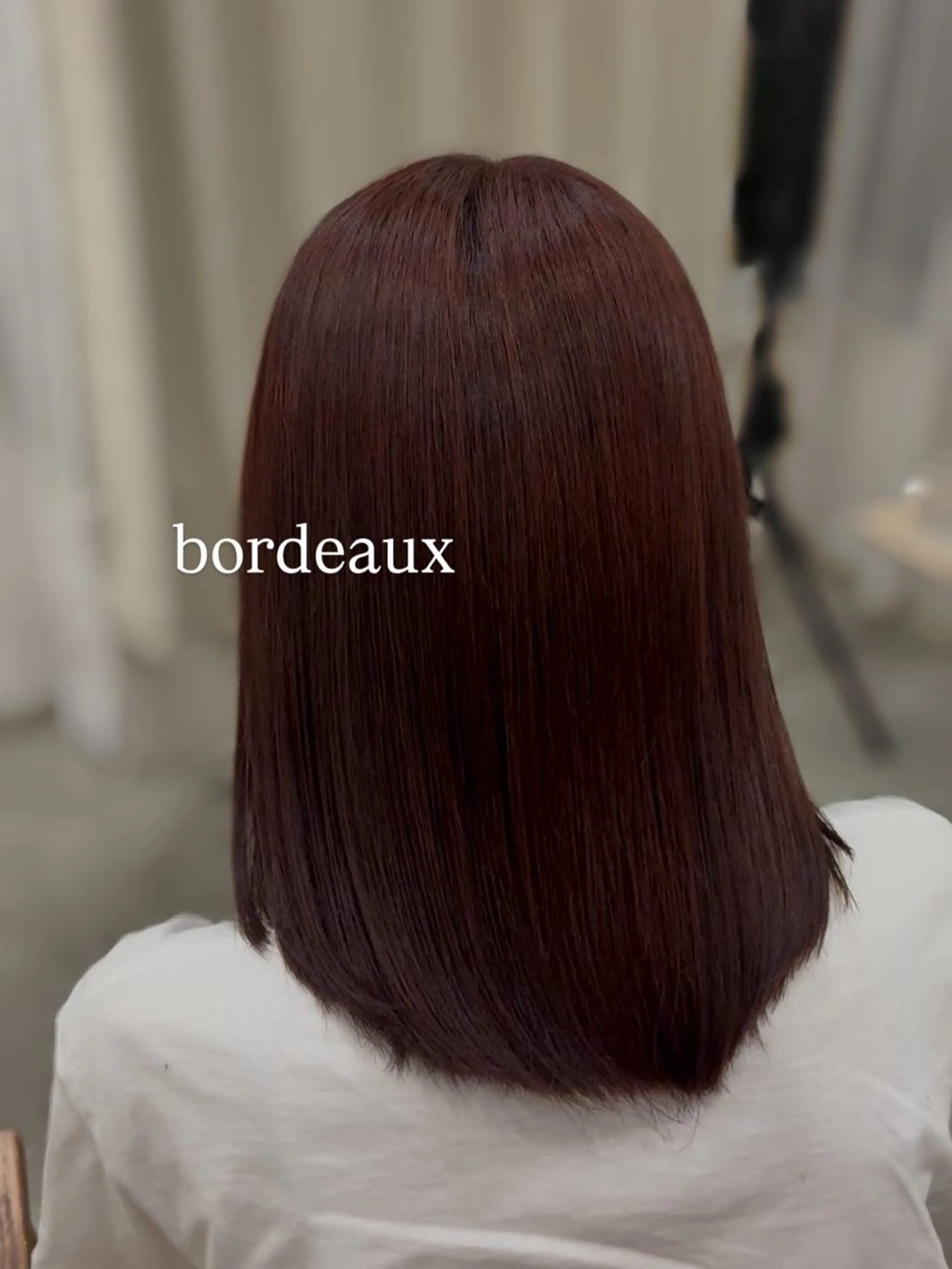 ミディアム カラー ボルドーカラー ヘアカラー 透明感カラー🩵 /MIHOのヘアスタイル