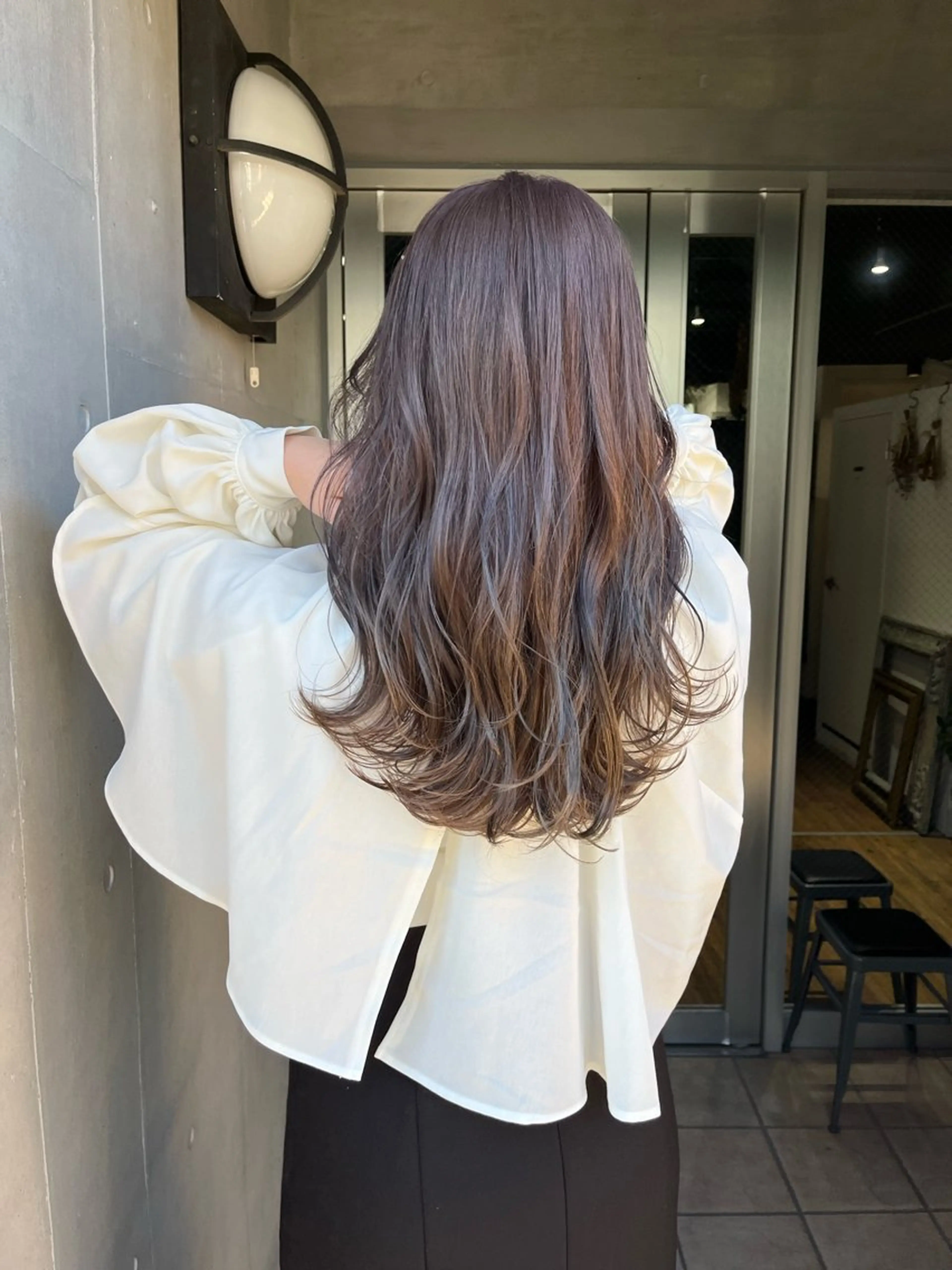 ロング カラー ヘアカラー ブリーチ✨ハイライト 透明感カラー/アヤノのヘアスタイル
