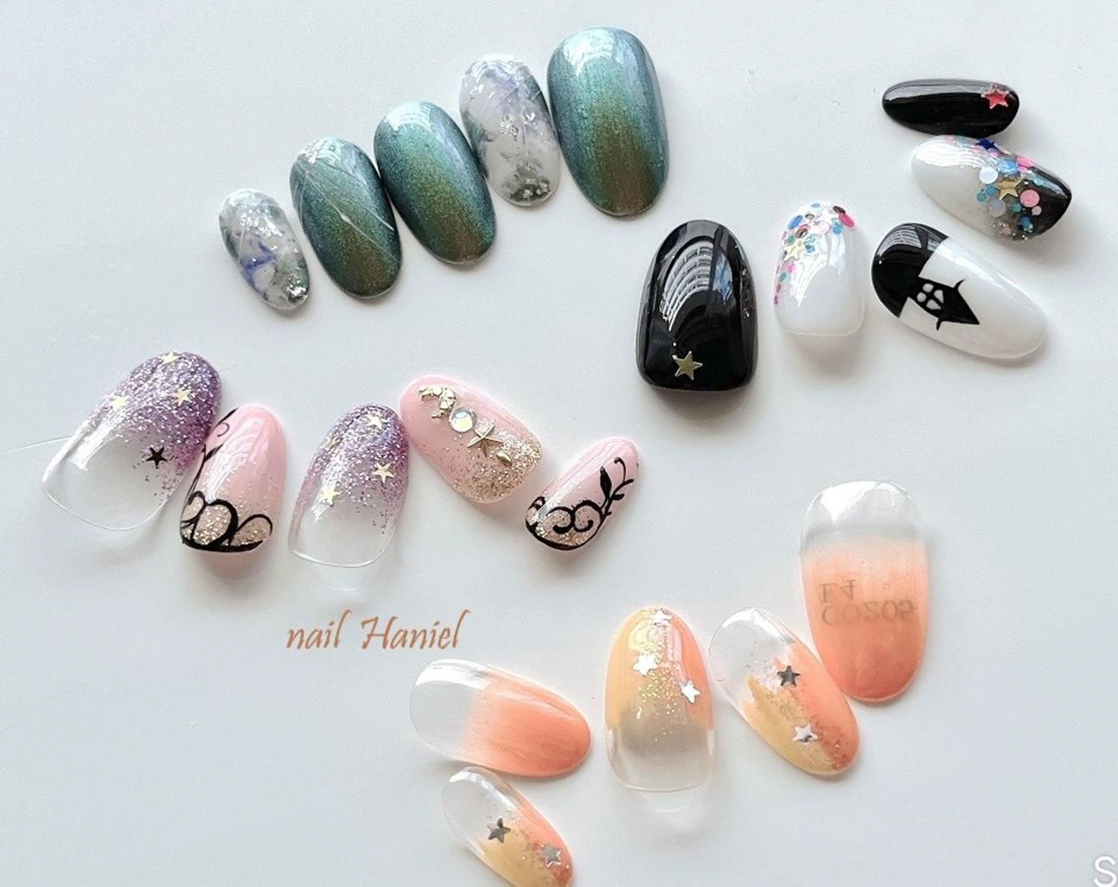ネイル フットネイル ジェルネイル ハロウィン nail Haniel所属・半蔵門サロンハニエル 魅神 ちよのネイルデザイン