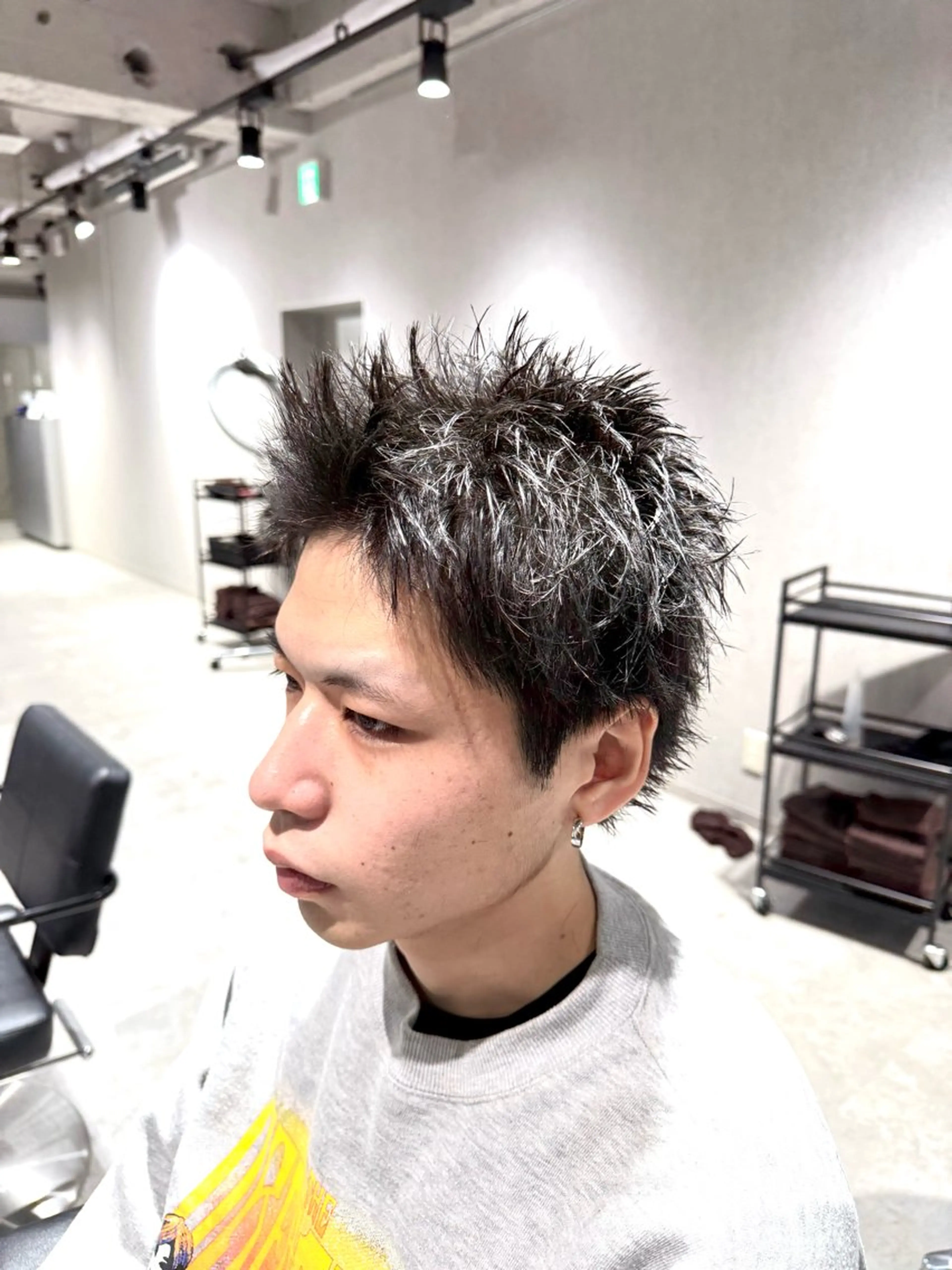 ショート メンズ スパイキーショート ショートヘア カット スパイキーショート パーマ🔥ritaのヘアスタイル