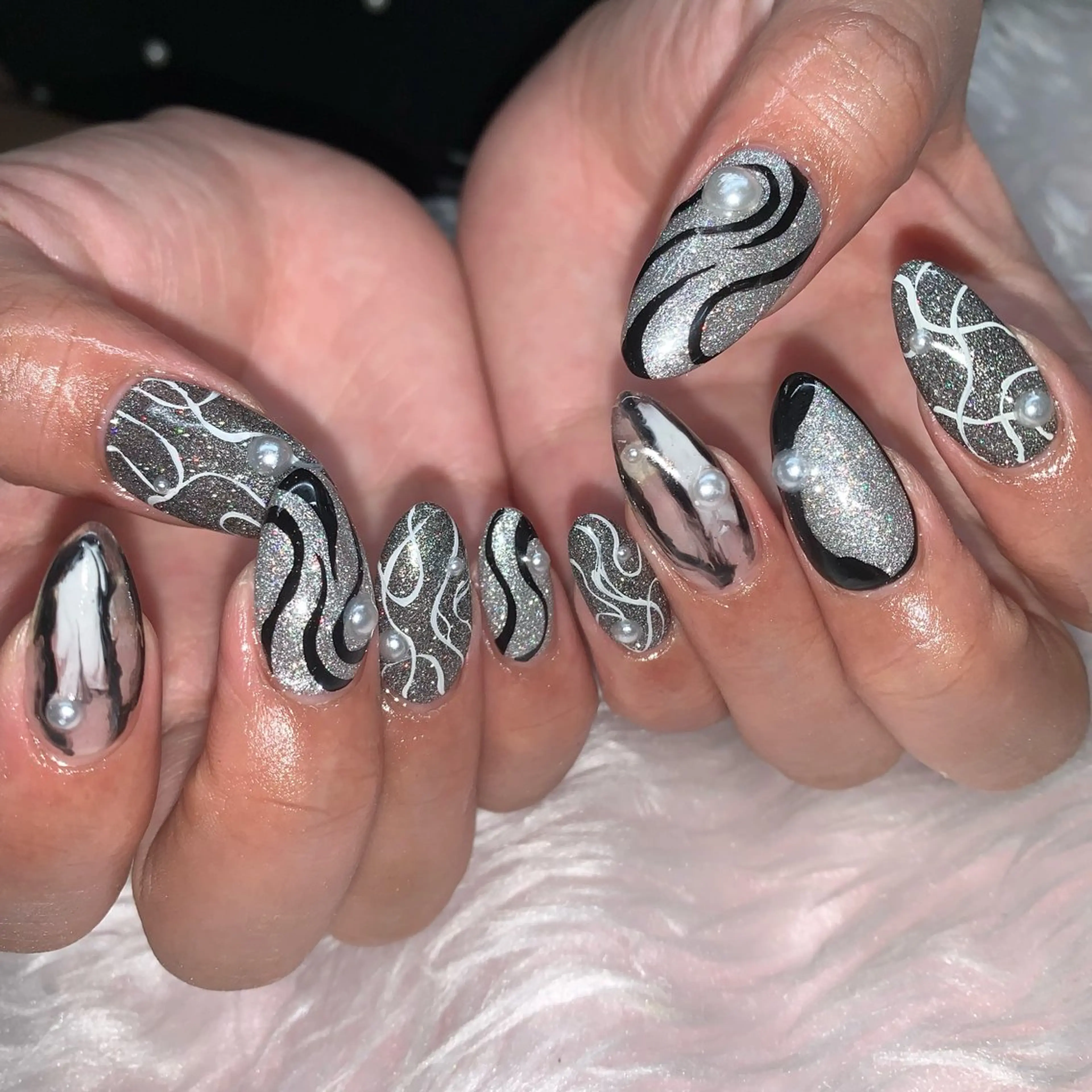セミロング ハンドネイル cho nailのネイルデザイン