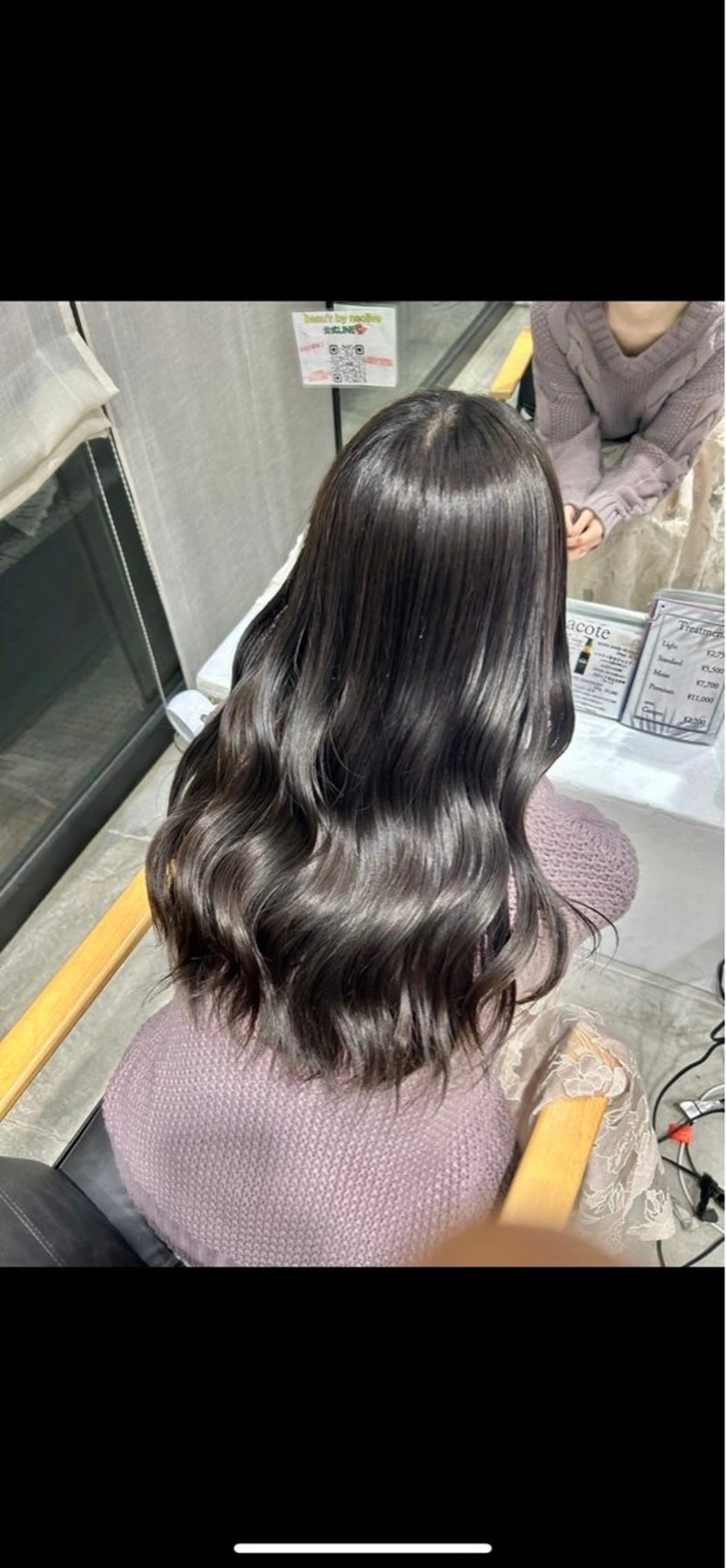 ロング カラー 石橋 華のヘアスタイル