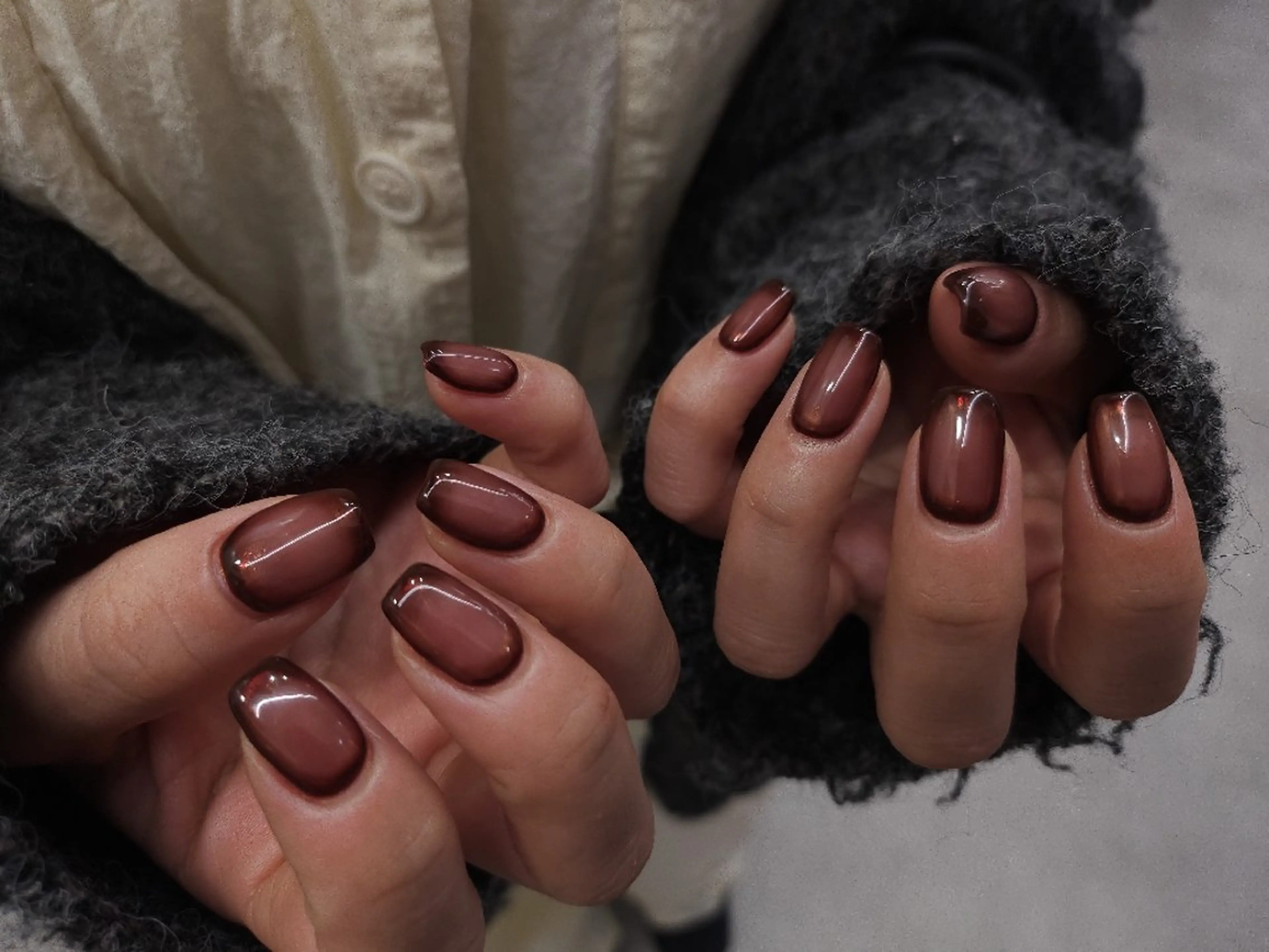 ネイル ボルドー ジェルネイル 持ち込み パラジェル 冬ネイル ハンドネイル puku nail 🌼kazu🌼のネイルデザイン