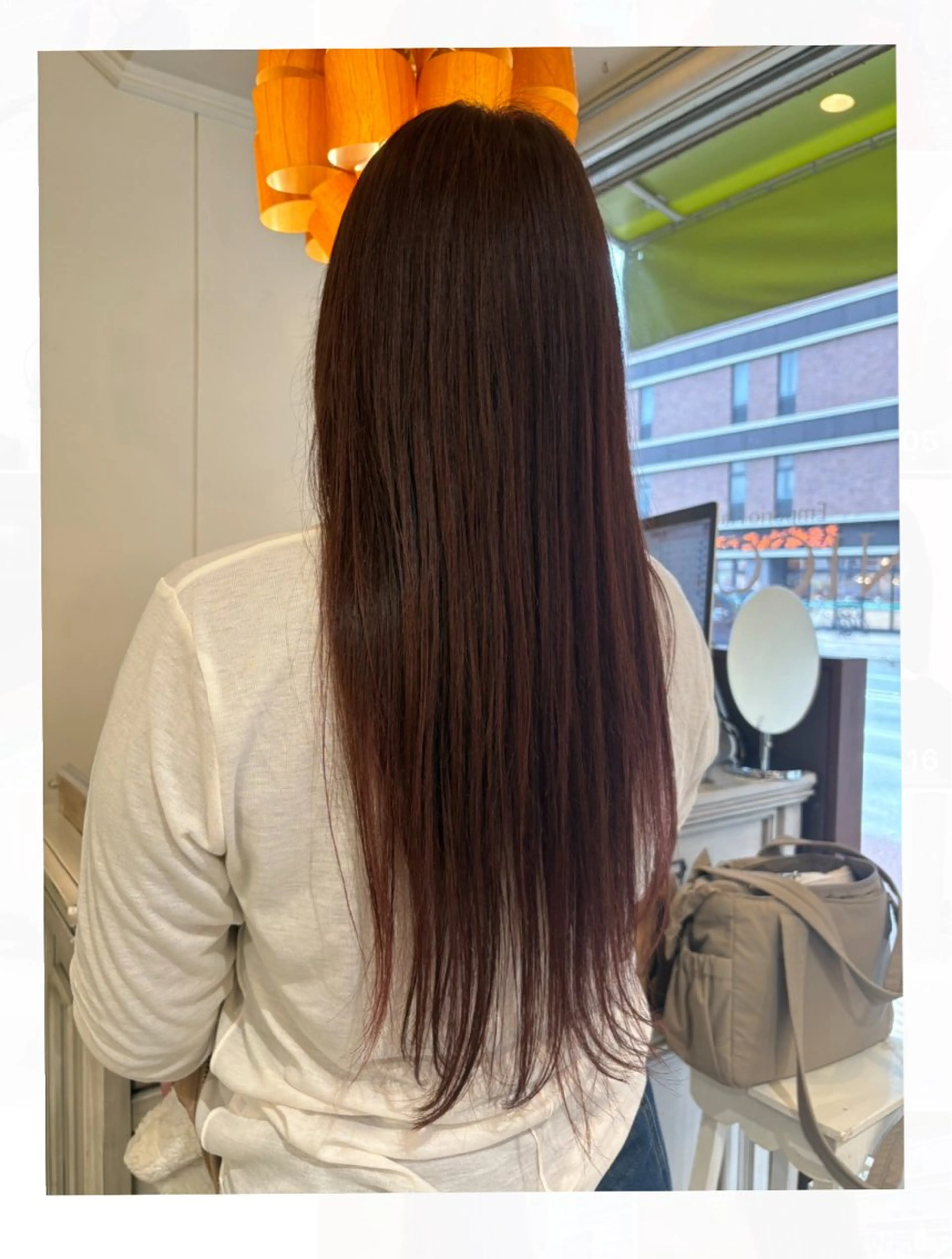 ロング ピンクブラウン ヘアカラー トリートメント NICCOLO室見 Erinaのヘアスタイル