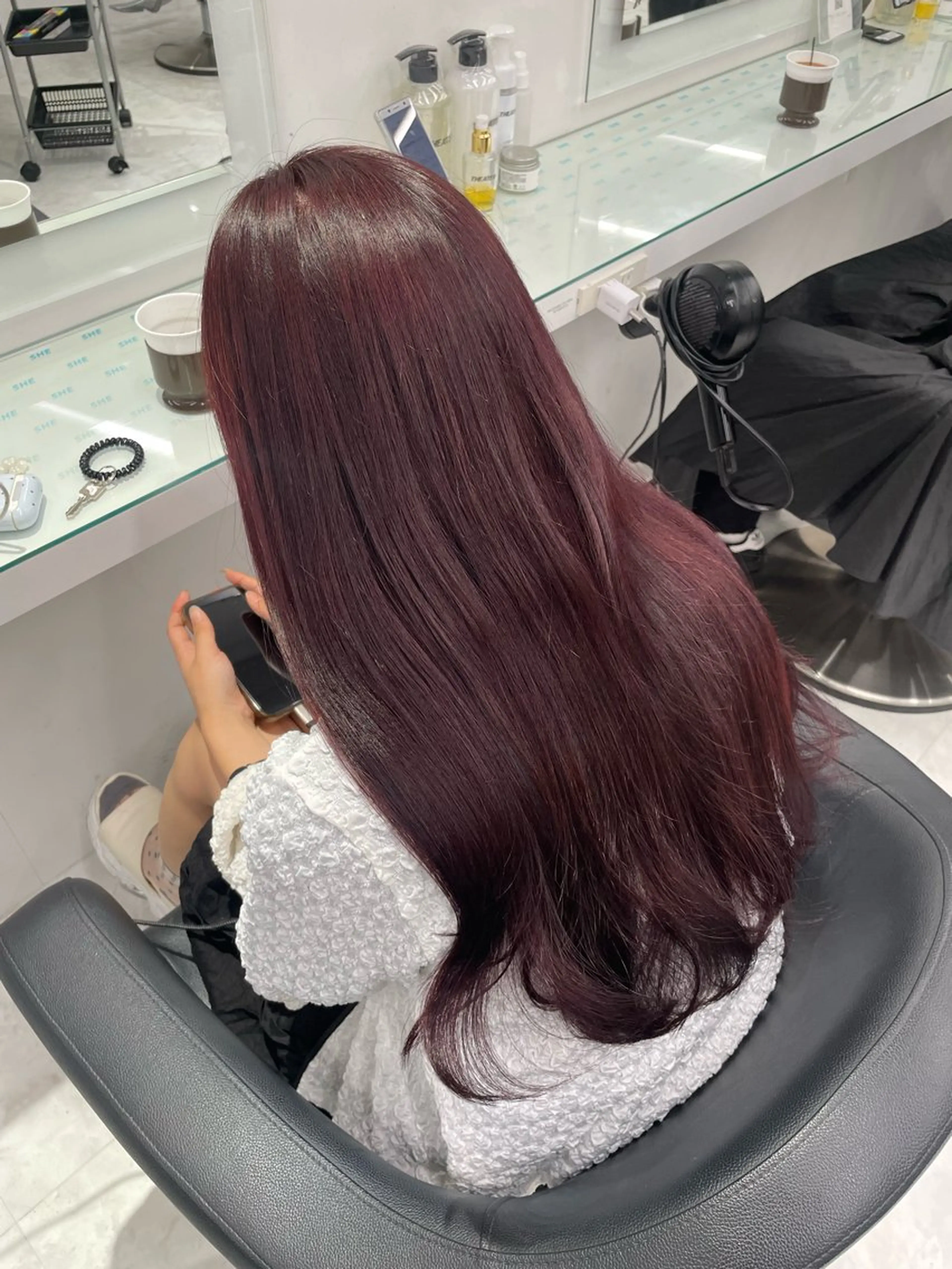 ロング カラー カット ヘアカラー トリートメント トレンド暖色ヘア🍒 miu🍒のヘアスタイル