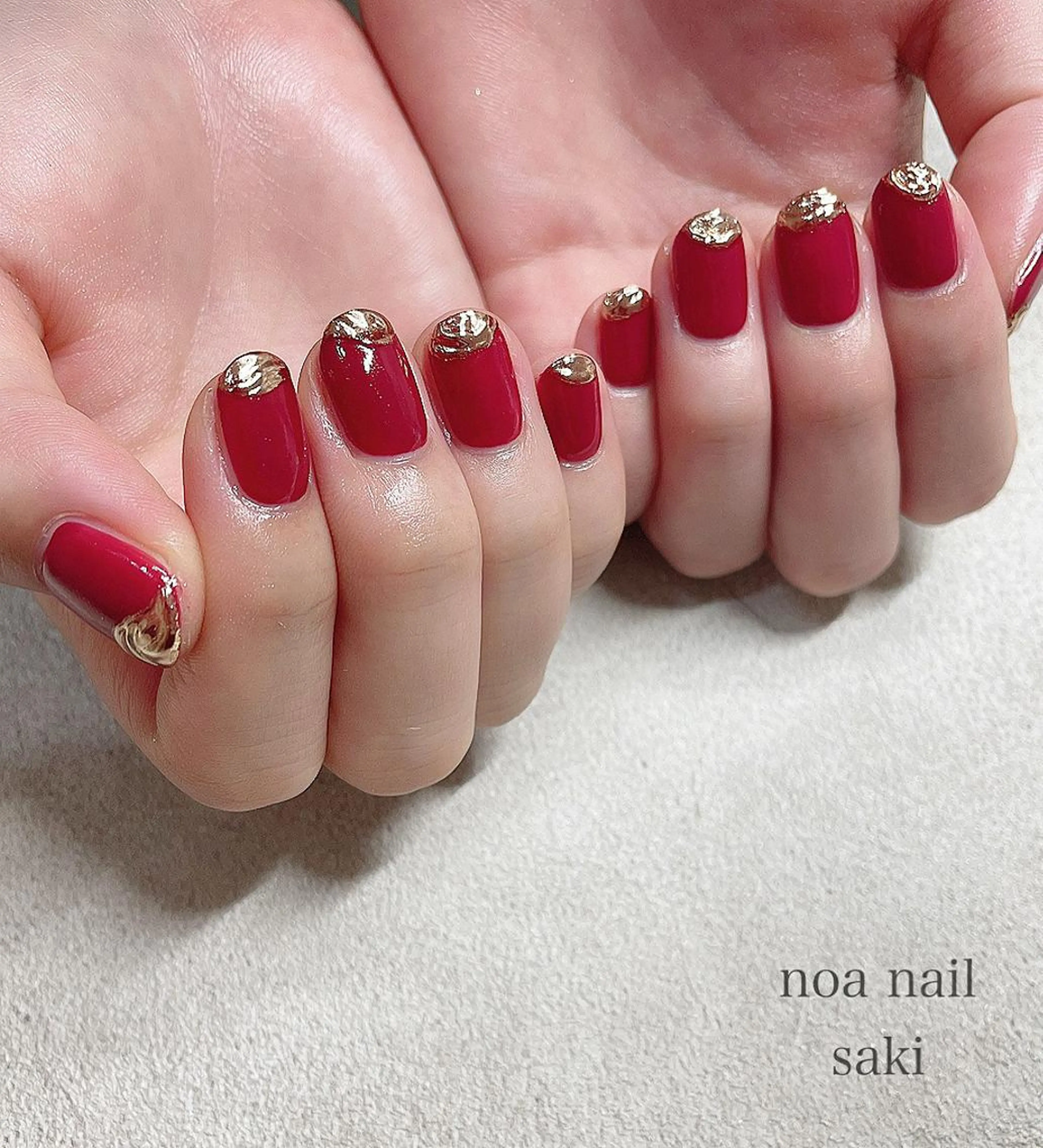 ネイル アートネイル オーロラネイル カジュアル ジェルネイル 氷ネイル・うるうるネイル nailsalon noa所属・nailist sakiのネイルデザイン