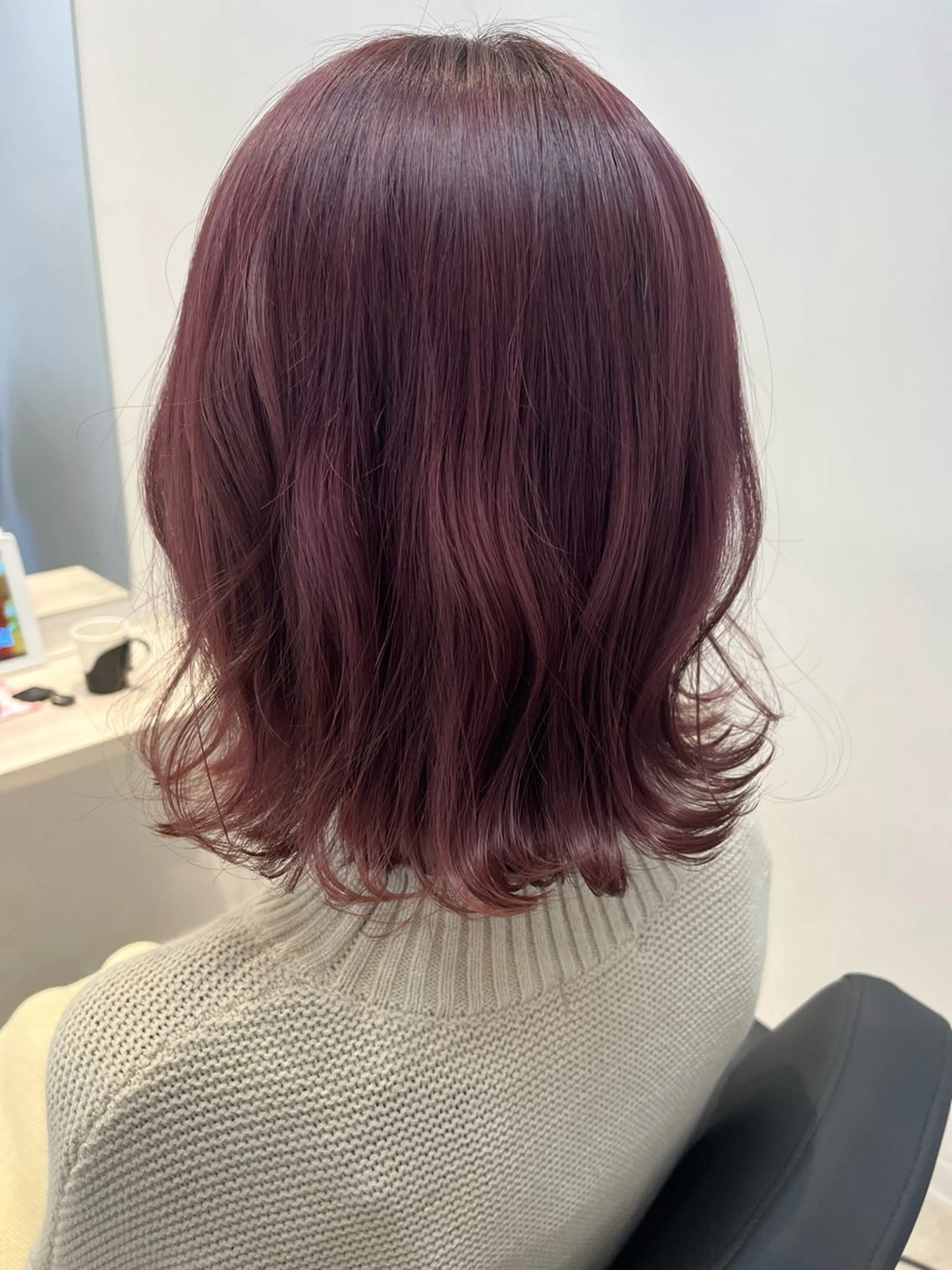 ミディアム カット ヘアカラー トリートメント Rr SALON心斎橋所属・髪質改善/ 艶髪YABUKIのヘアスタイル