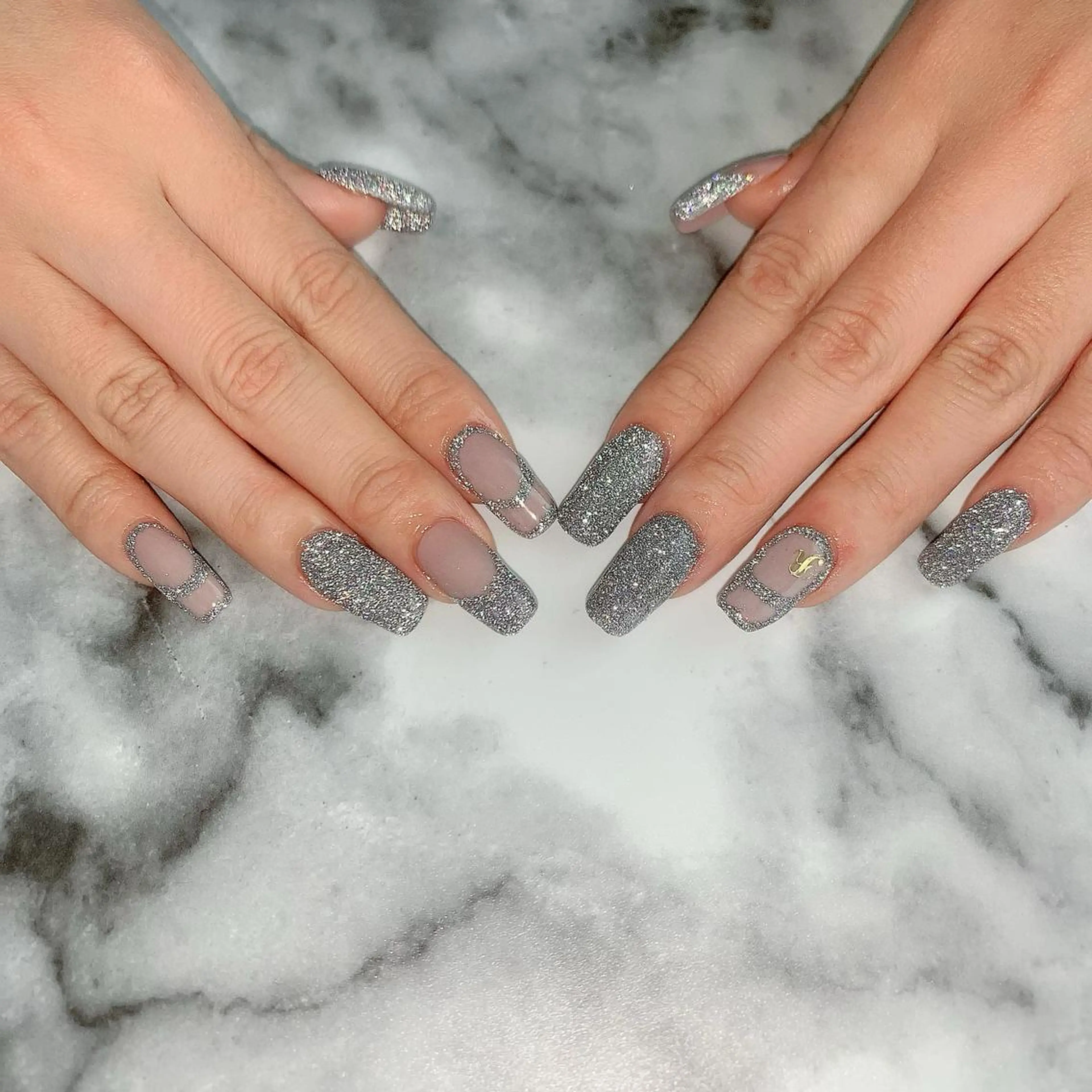 ネイル フラッシュネイル ラメ(グリッター) ハンドネイル Kayo nailのネイルデザイン