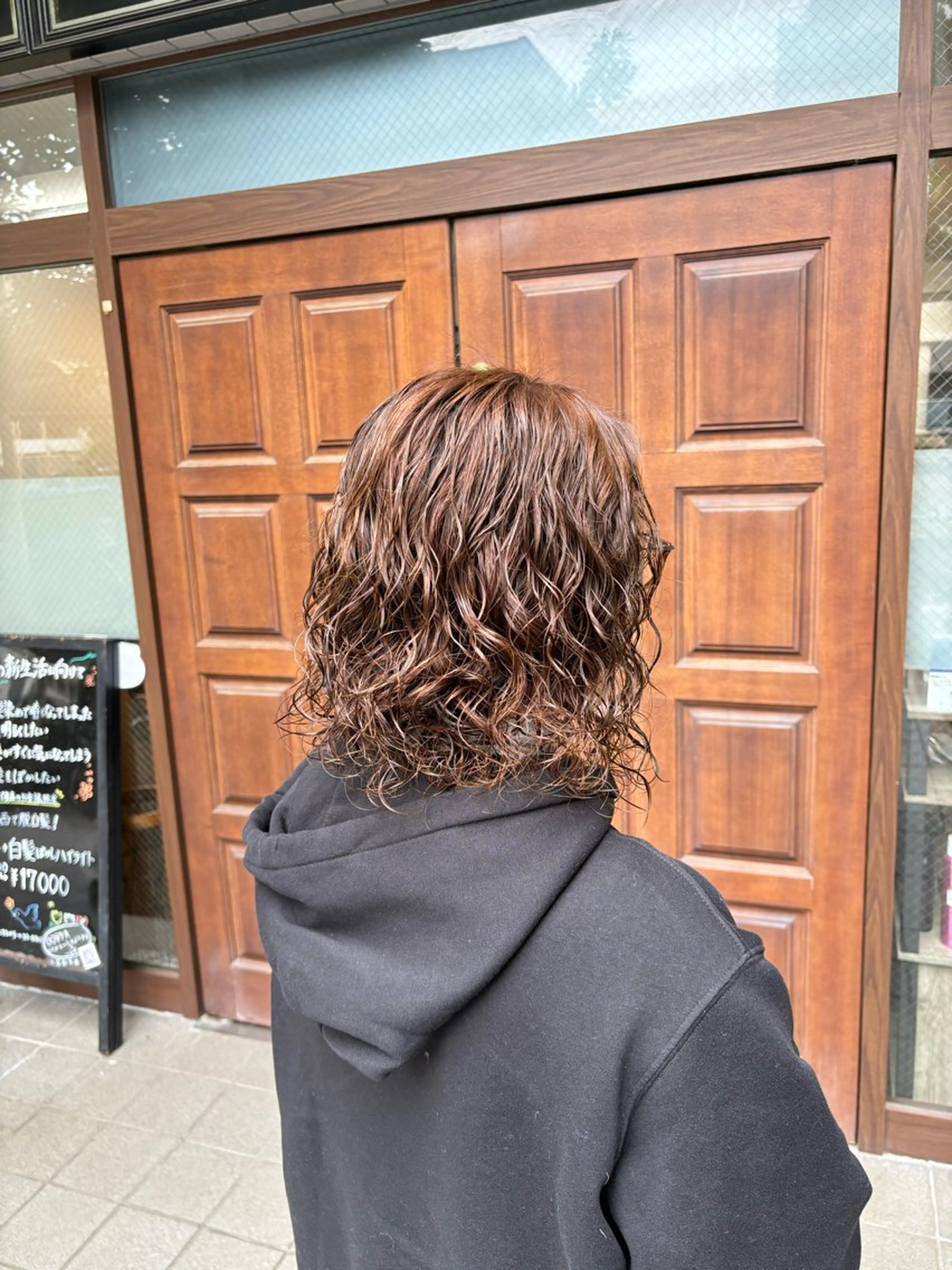 ミディアム パーマ カット ヘアカラー パーマ 小顔似合わせカット ┊︎＊AYANO＊のヘアスタイル