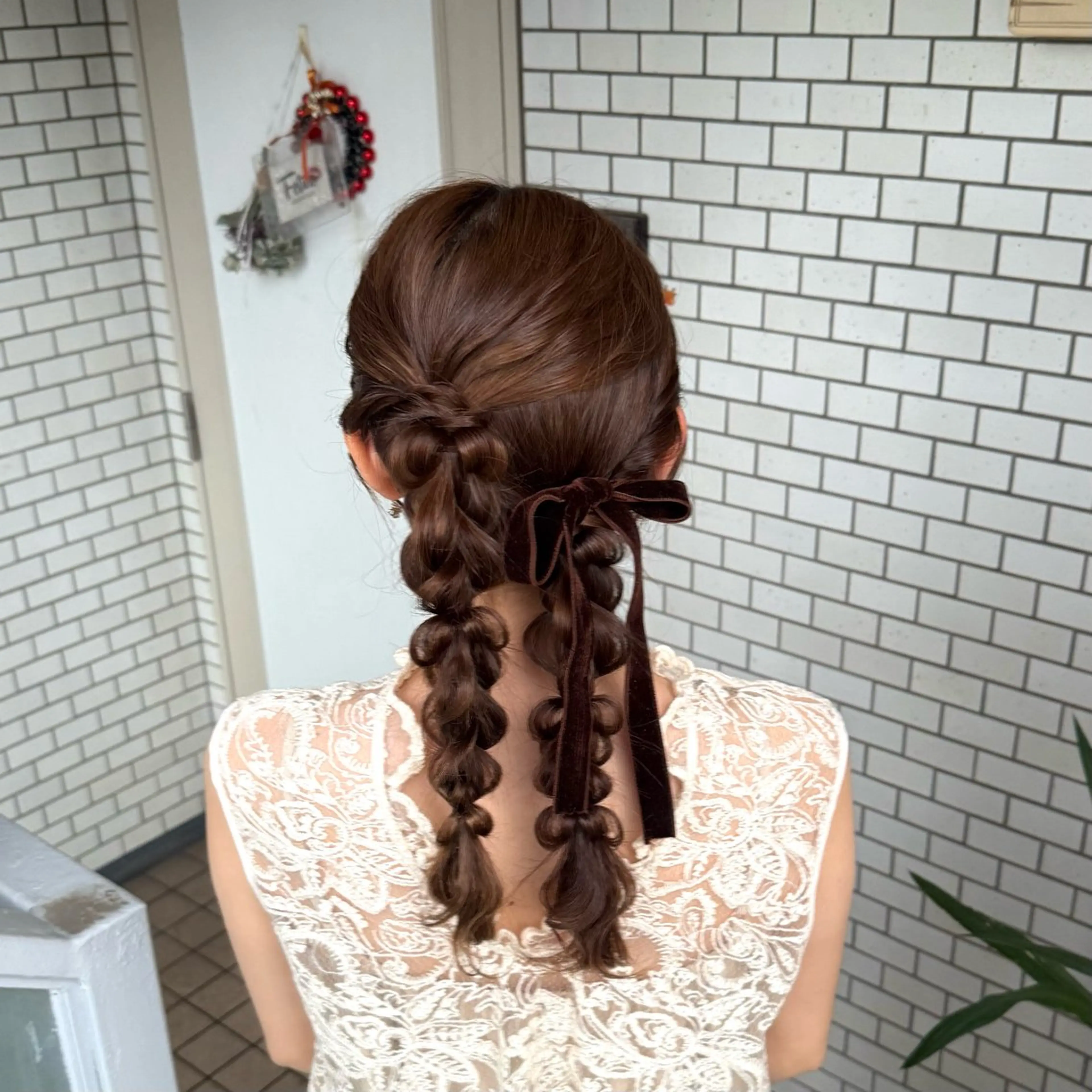 セミロング ヘアアレンジ 成人式 ハーフアップ 結婚式・ブライダル 卒業式のヘアスタイル ヘアセット 褒められヘアメイク /ボブ女子🐶みおのヘアスタイル