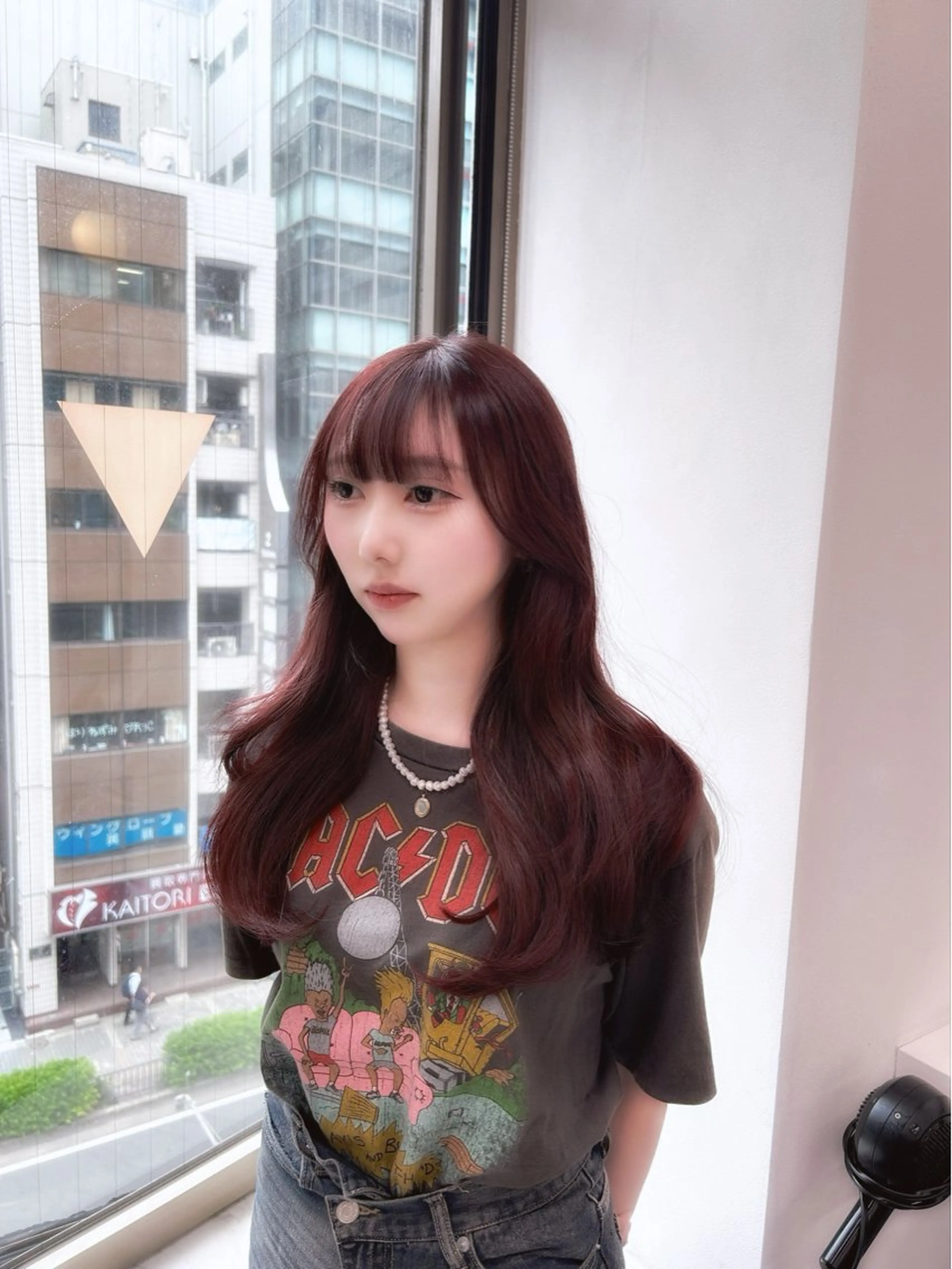 ロング カラー ヘアカラー トリートメント 韓国ヘア暗髪 ダブルカラーメンズ可のヘアスタイル