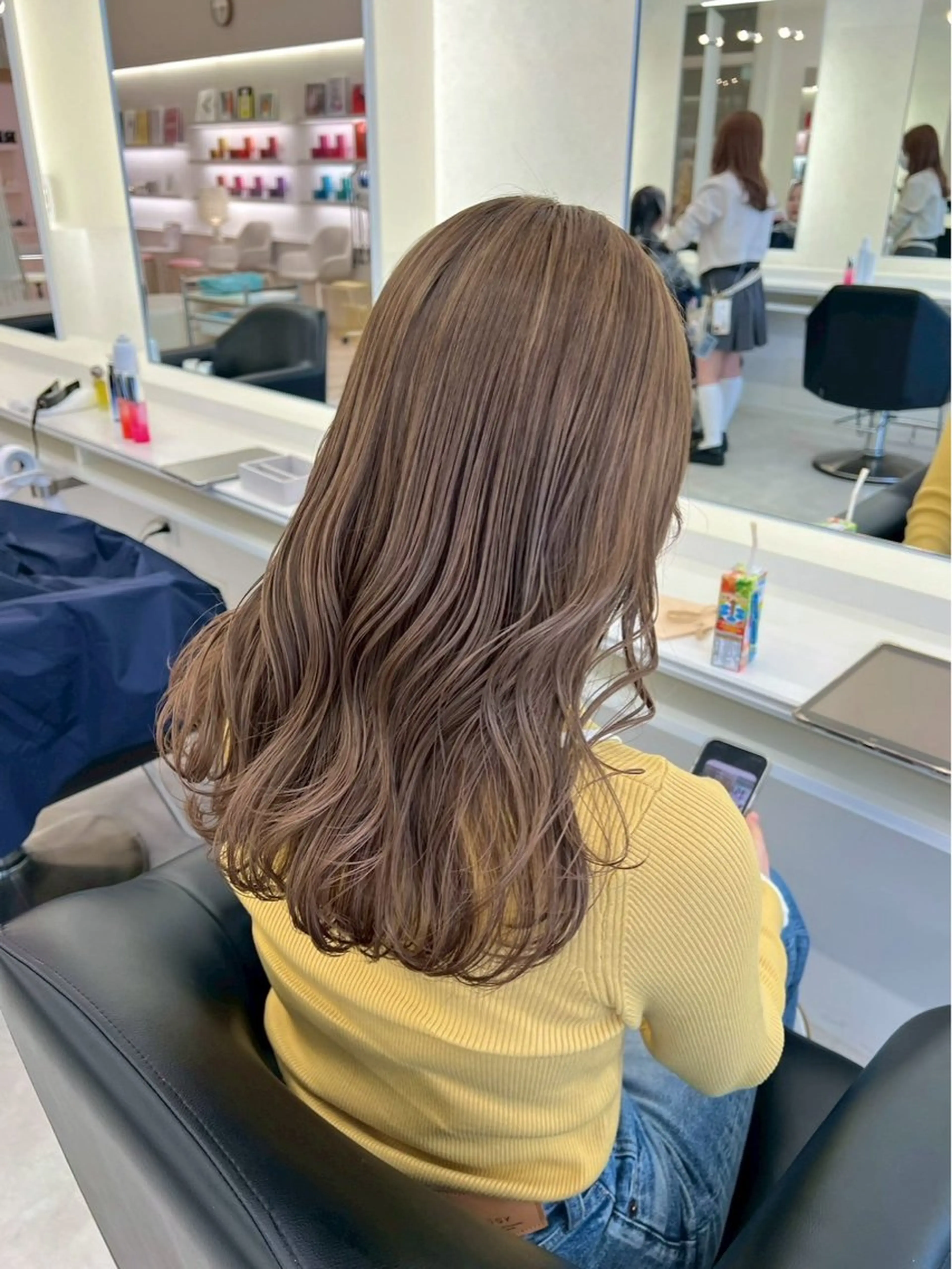 ロング カラー カット ヘアカラー ParveMix🎀 稲垣詞葉のヘアスタイル
