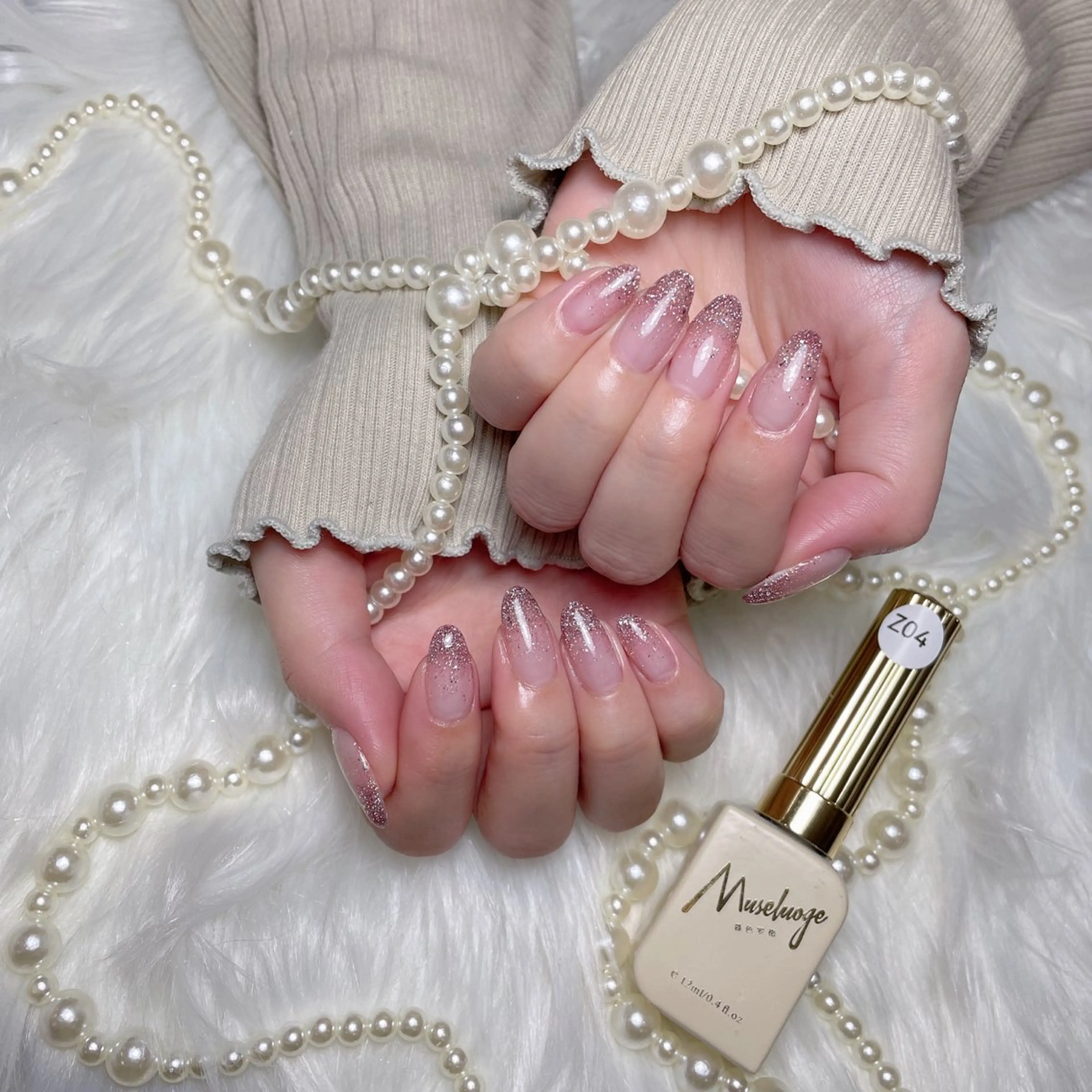 ネイル キラキラネイル ラメ(グリッター) ラメグラデーション M2 beauty Hoshinaのネイルデザイン