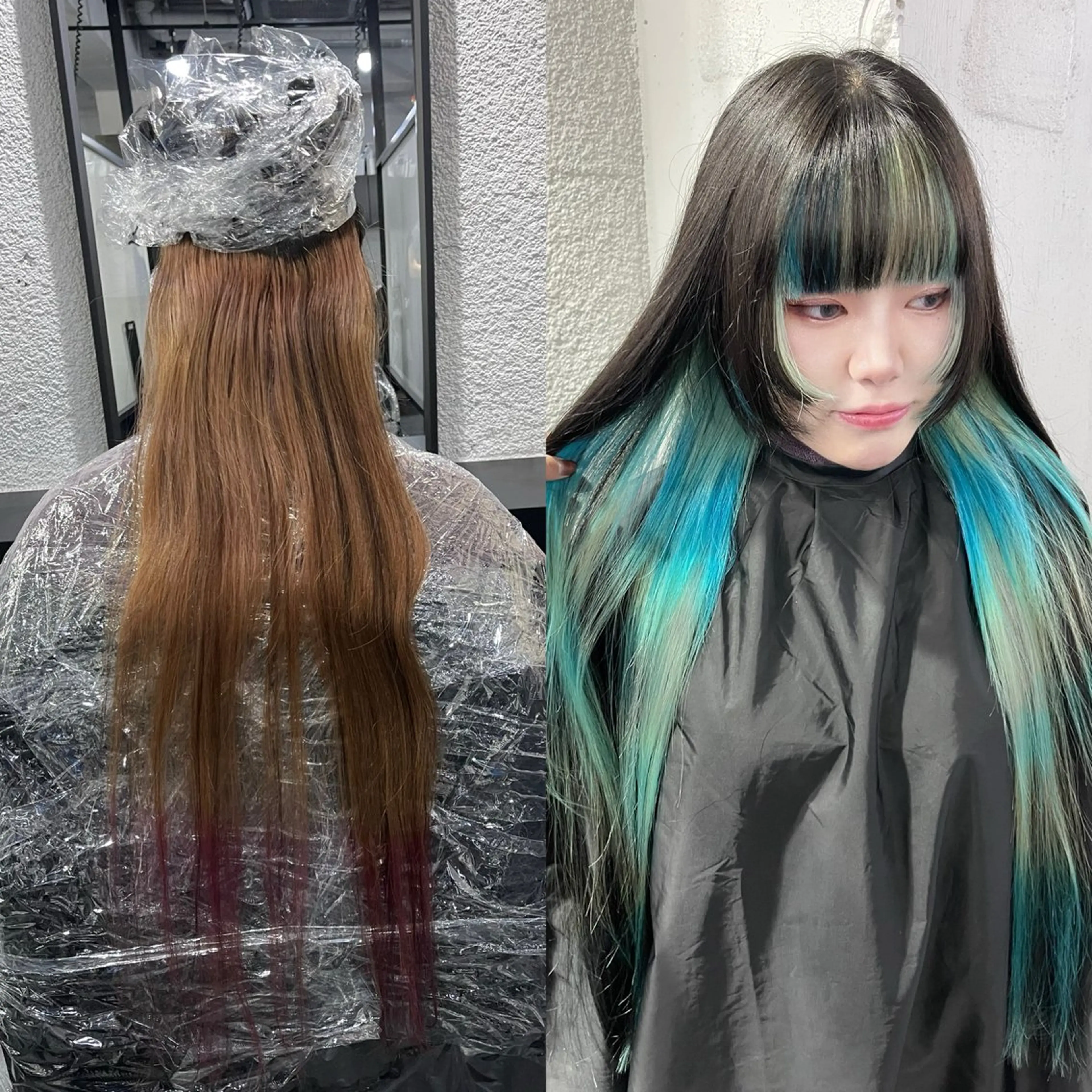 カラー ブリーチ ブルーカラー デザインカラー ヘアカラー BOOMBOX所属・Clair クレアのヘアスタイル