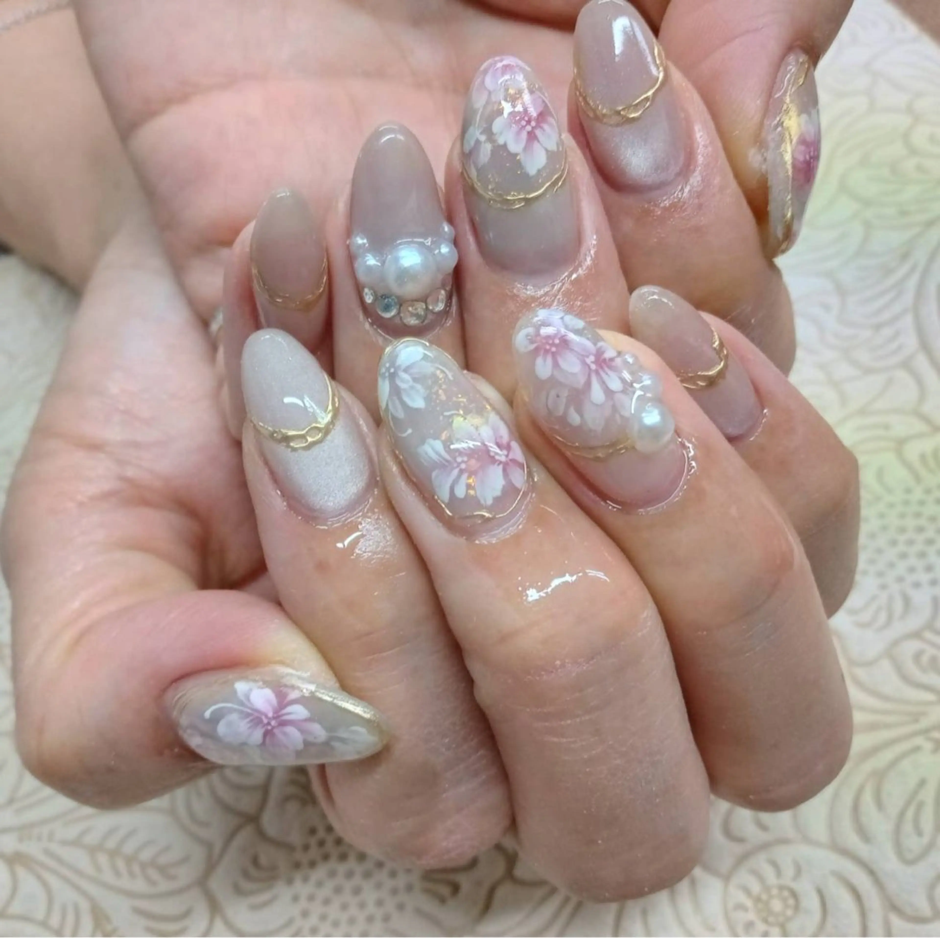 ネイル フラワーネイル precious nail room所属・precious nail  roomのネイルデザイン