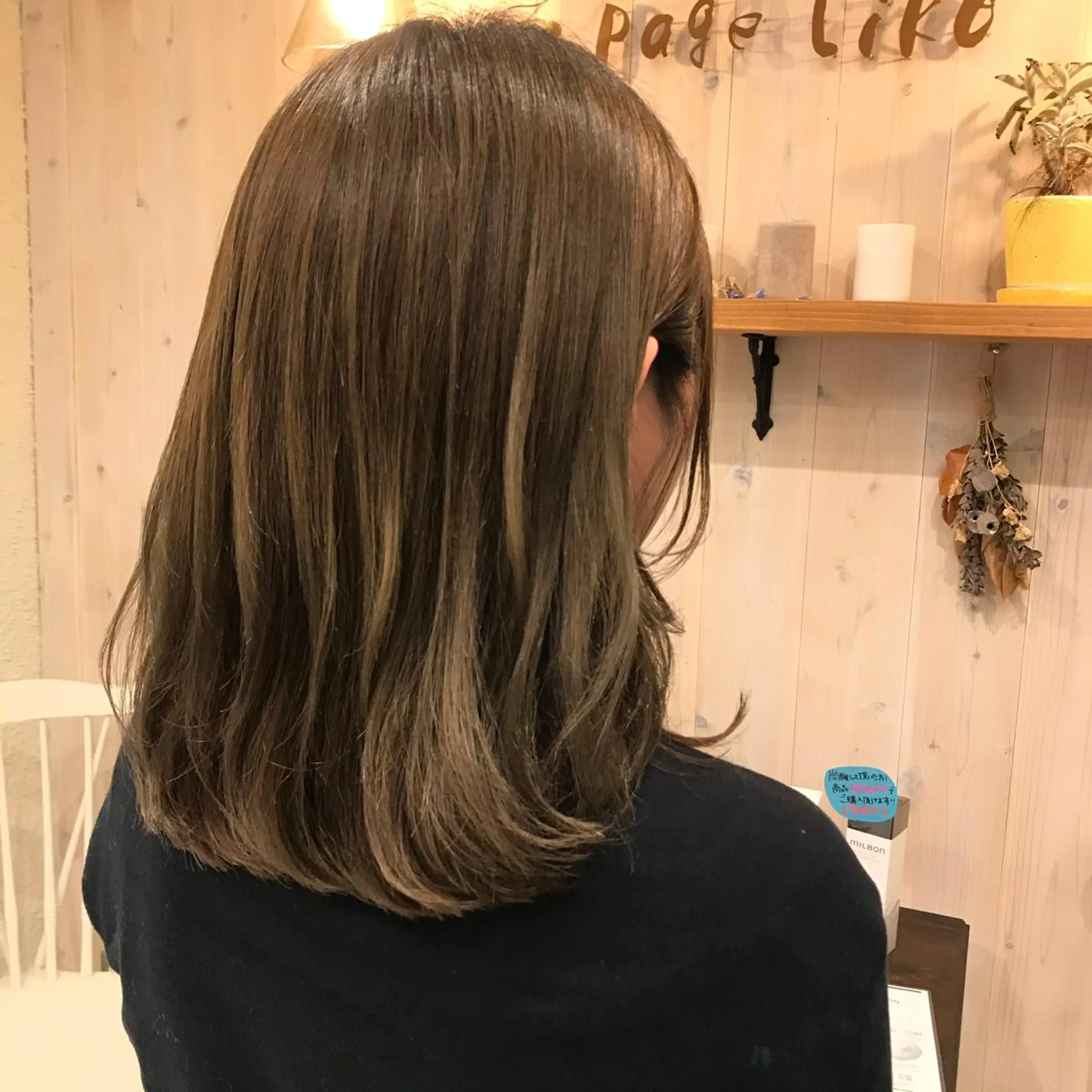 ミディアム カラー ベージュカラー 透明感カラー/ 寺田千雅子のヘアスタイル