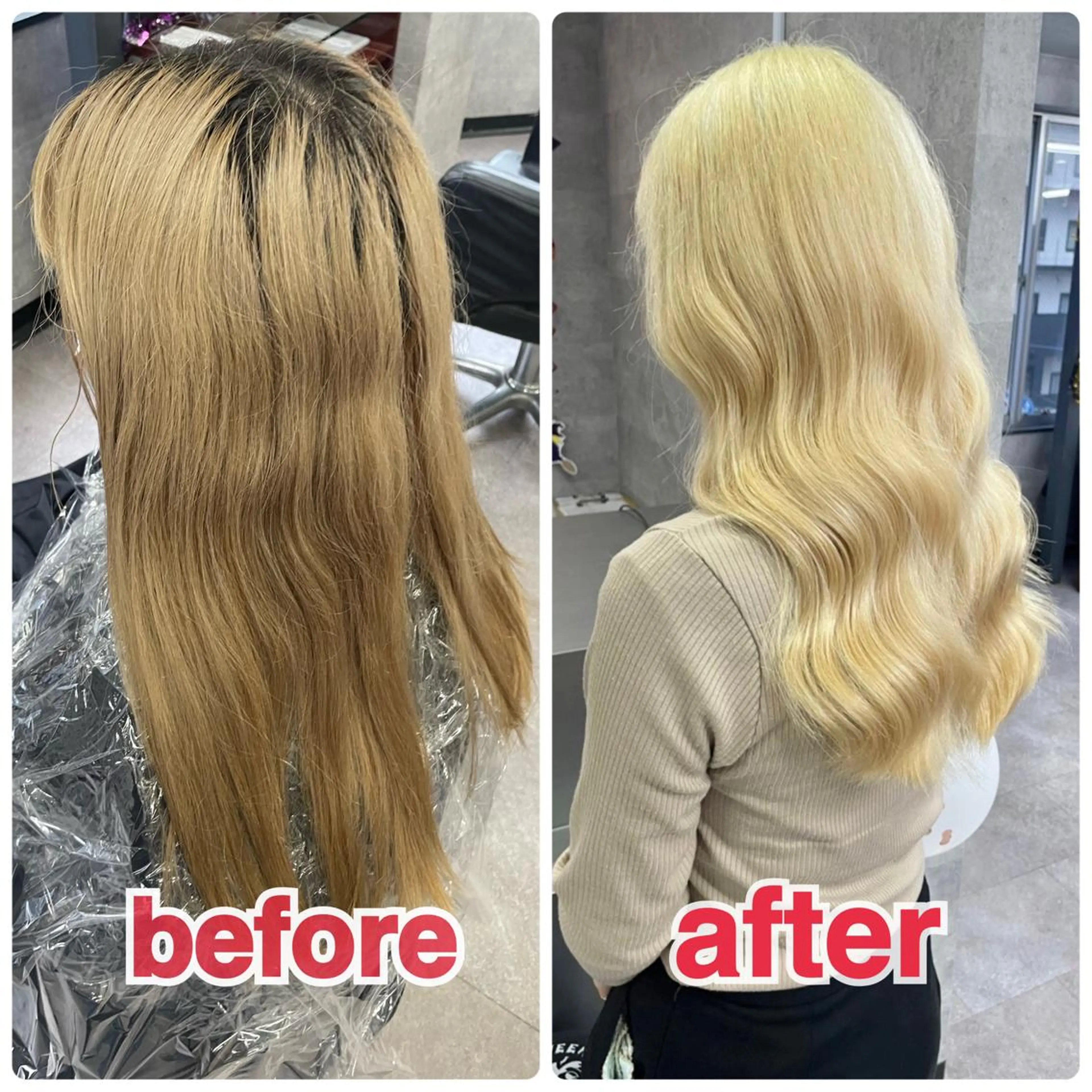 ロング カラー シールエクステ ブリーチ ケアブリーチ ダブルカラー ハイトーンカラー ヘアカラー トリートメント ブリーチエクステ 🎩カズキ🎩のヘアスタイル