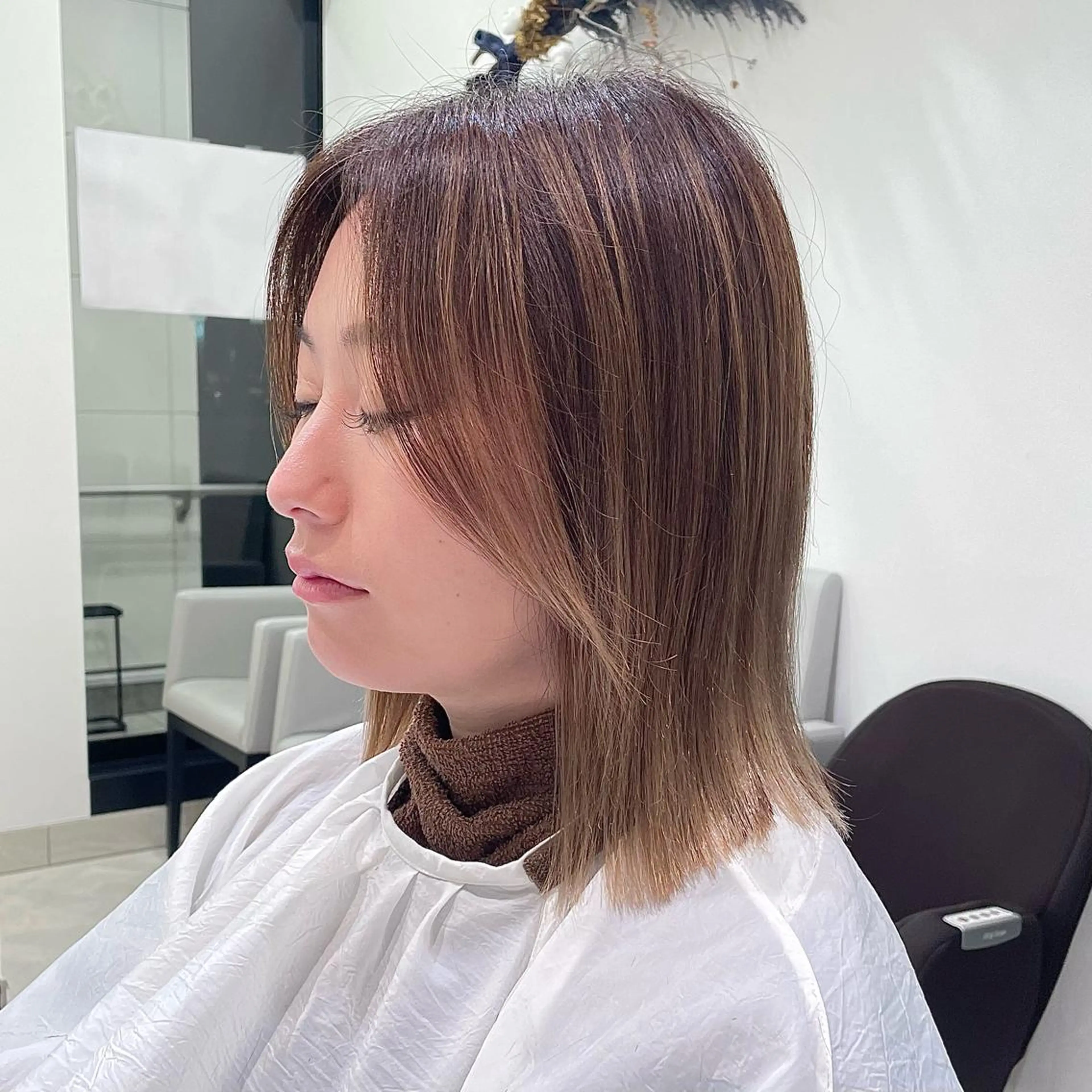 ミディアム キッズ パク・ボミン小野リエ 韓国ハーフ🦊のヘアスタイル