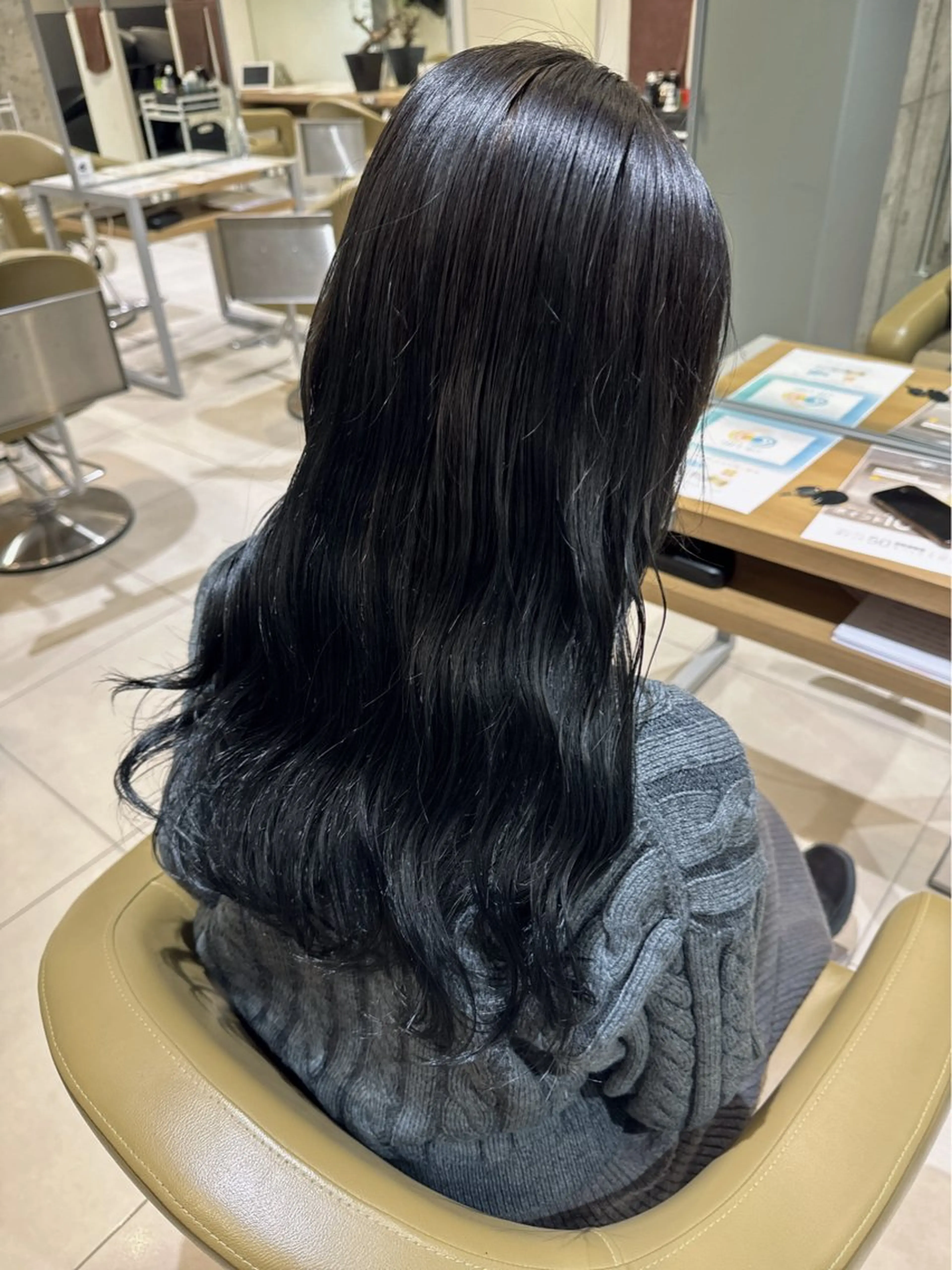 ロング カラー ヘアカラー 高円寺/艶カラー/ レイヤーカットのヘアスタイル