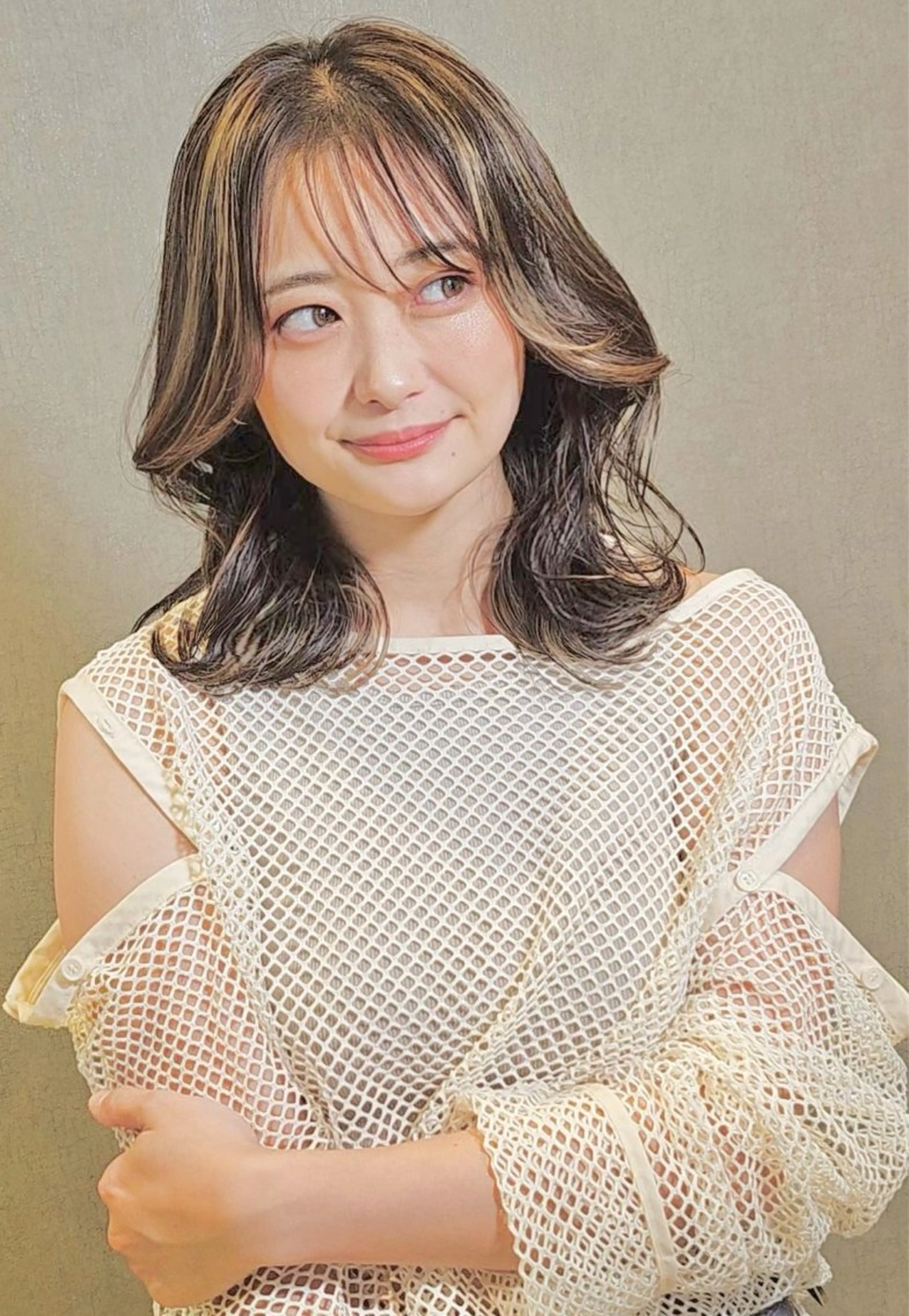 セミロング ヘアカラー 村井 隆仁のヘアスタイル